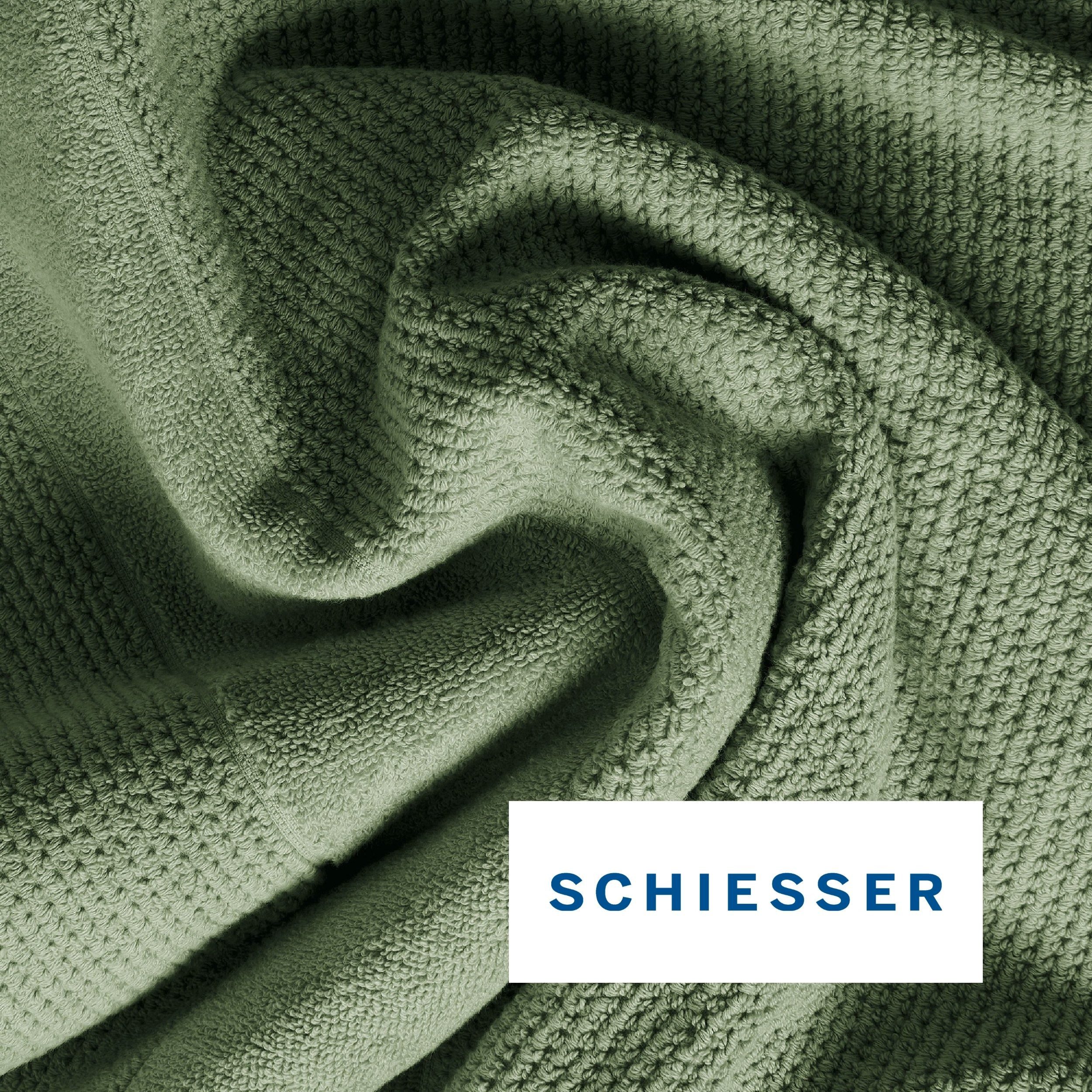 Schiesser Handtücher Turin aus 100% Baumwolle in dezenter Reiskornoptik, Frottier (Set, 4-St), OEKO-TEX® MADE IN GREEN – Bild 3 von 5