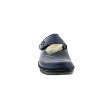 BERKEMANN Heliane, blau Perlato / Stretch, Clog, Wechselfußbett, Weite G 3457-3 Clog