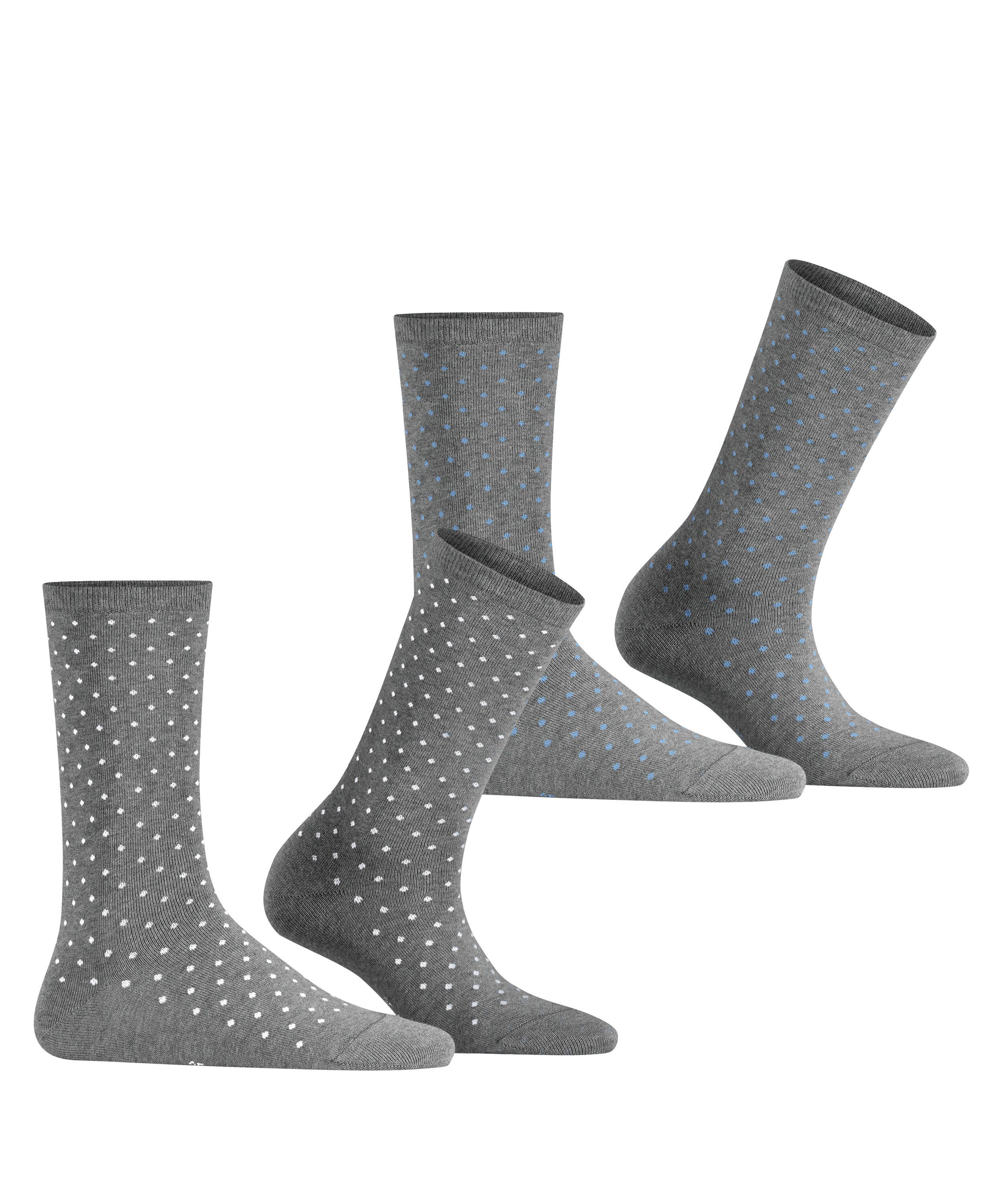 Esprit Socken Fine Dot (2 Paar) mit Punkten, schmales Bündchen, Baumwoll-Mix