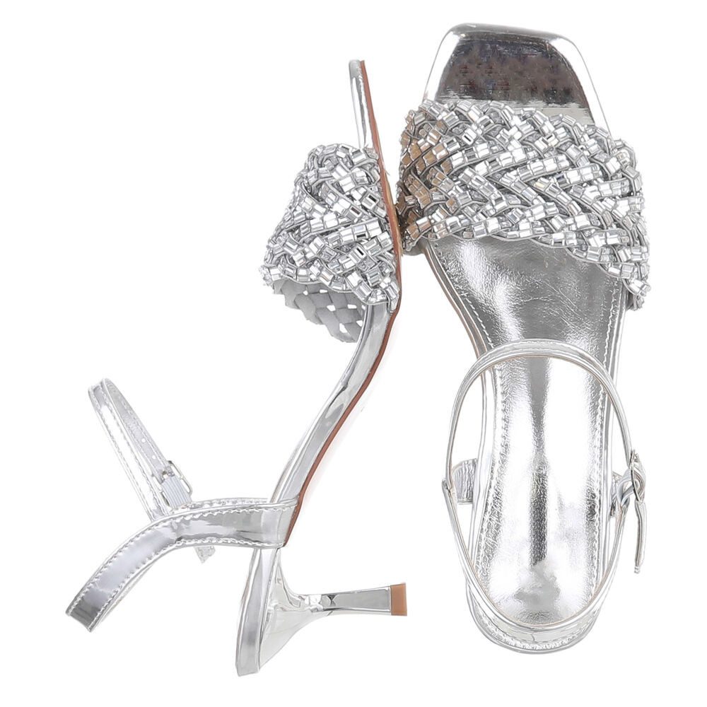 Ital-Design Elegante Damen Sandalen mit Strass-Details für Festlichkeiten S günstig online kaufen