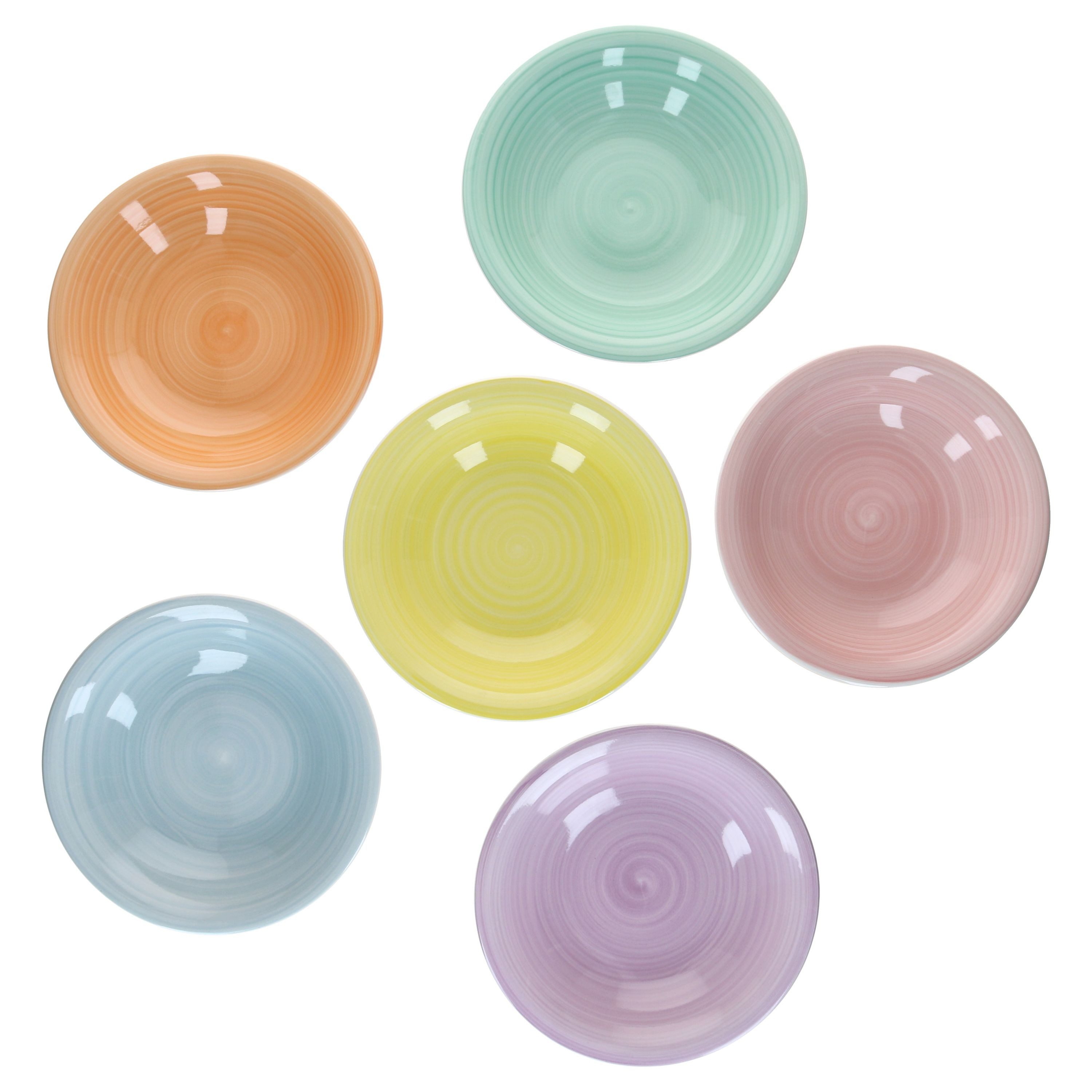 MamboCat Suppenteller Pastello 6er Set Suppenteller 450ml Steingut bunt Teller tief – Bild 3 von 5