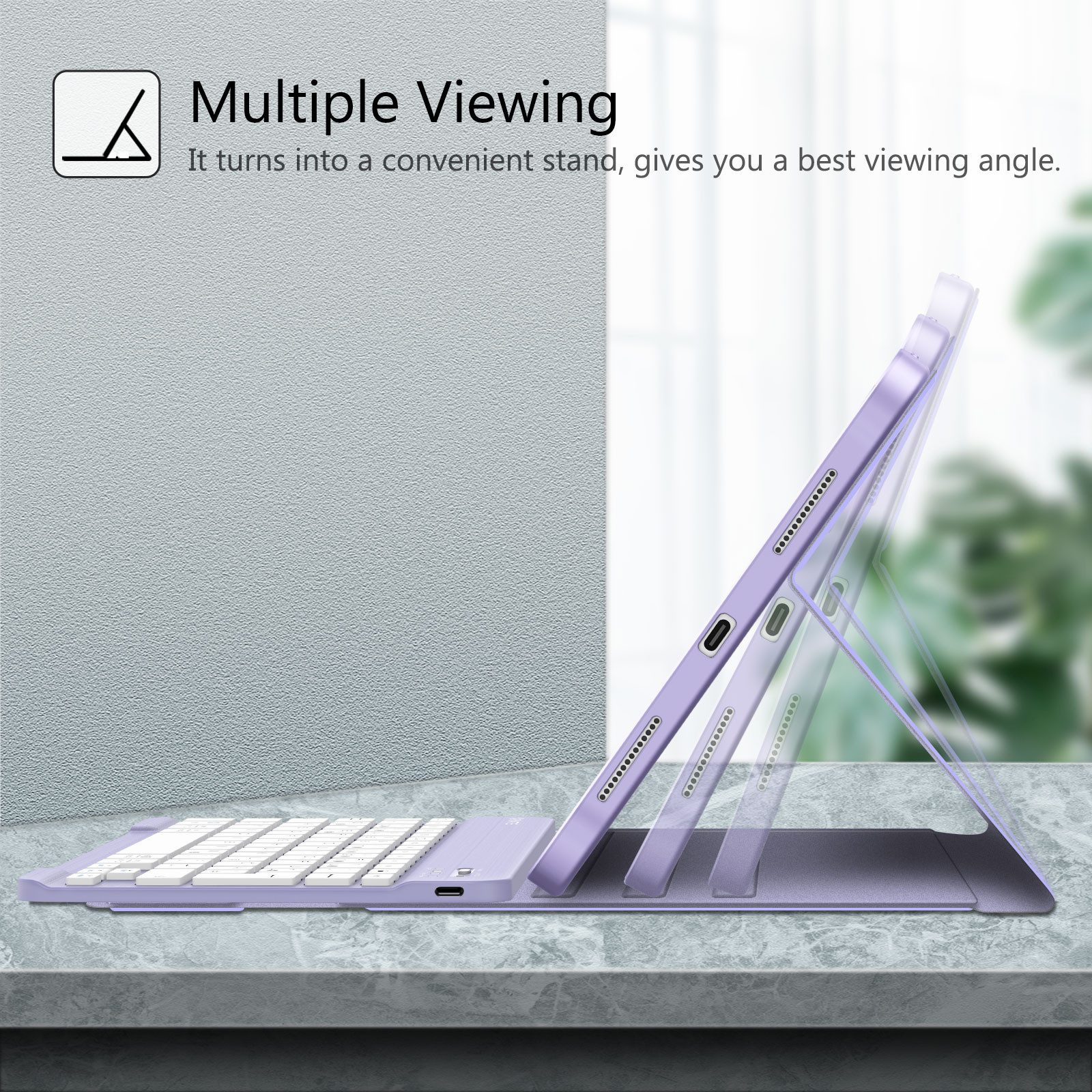 Fintie für iPad 11. Generation 11" 2025(A16), iPad 10. Generation 2022 10.9" Apple-Tastatur (Case mit Pencil Halter, magnetisch Abnehmbarer Tastatur(QWERTZ Layo – Bild 4 von 5