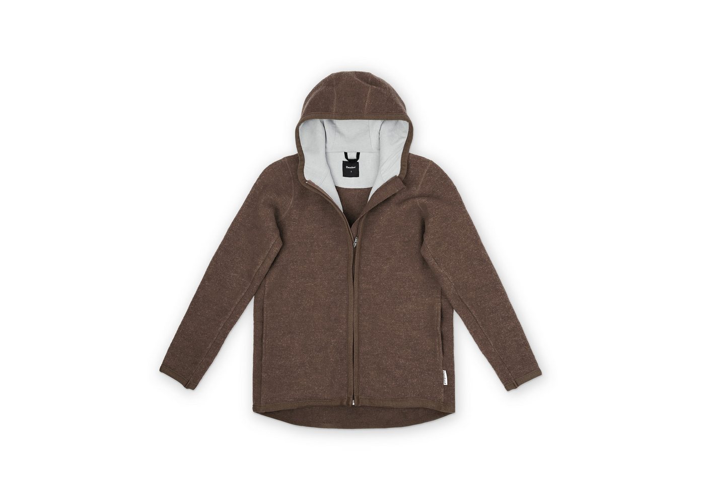 Ehrenkind Walkjacke Damen-Walkjacke aus Merino-Schurwolle mit Kapuze Atmungsaktiver Wollwalk aus reiner Merino-Schurwolle