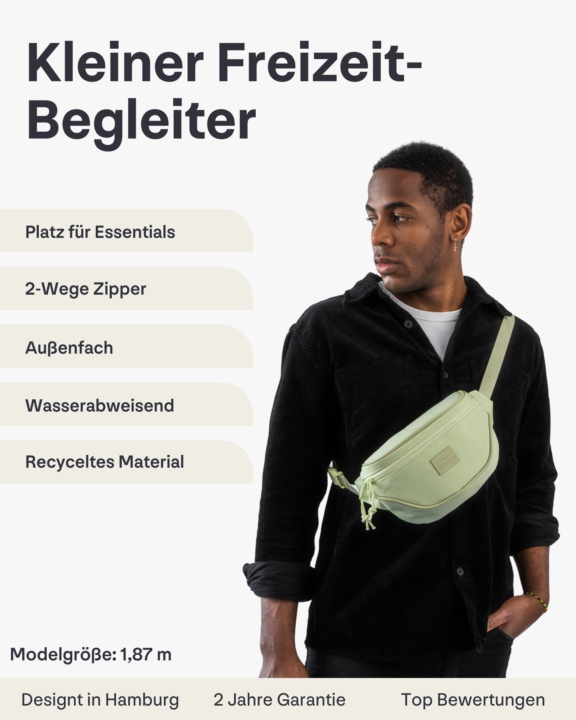 Johnny Urban Gürteltasche Ben Bauchtasche Damen Herren Wasserabweisend (1-tlg), Größenverstellbar, Wasserabweisend