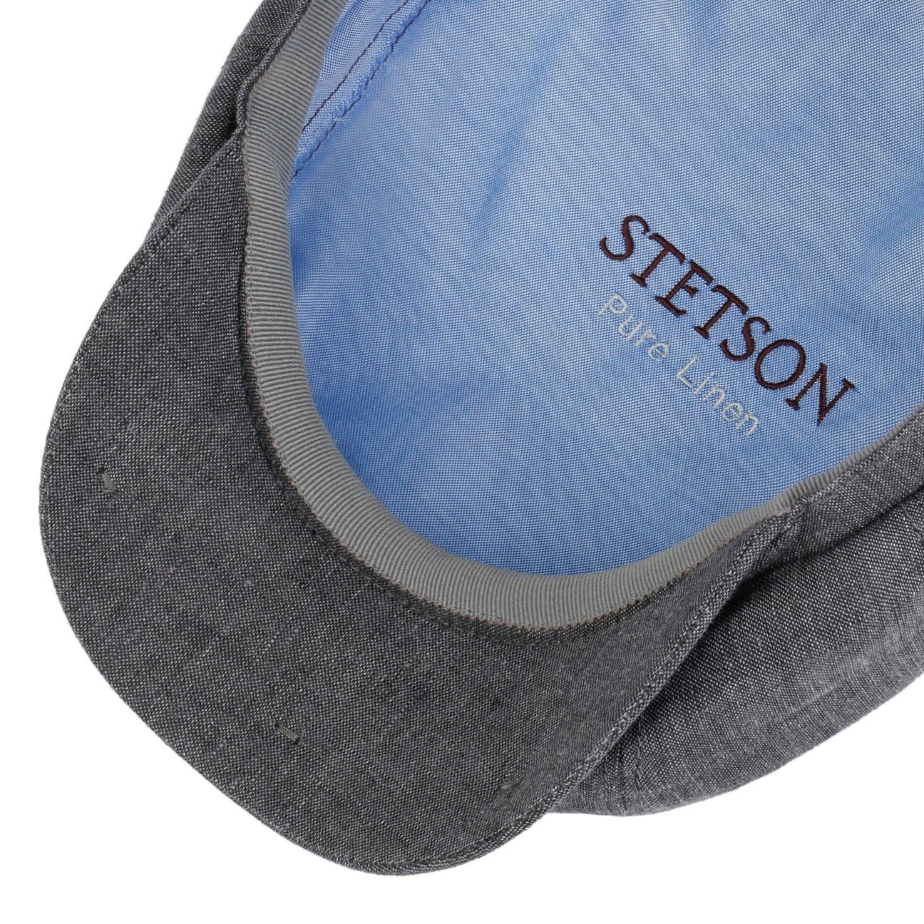 Stetson Flat Cap (1-St) Ballonmütze mit Schirm, Made in the EU