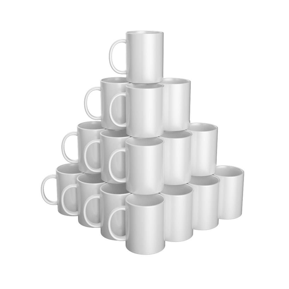 Cricut Tasse Keramikbecher Blank 440 ml Weiß 36 Stück, Tassenrohling bedruckbar Kaffeetasse Trinkbecher