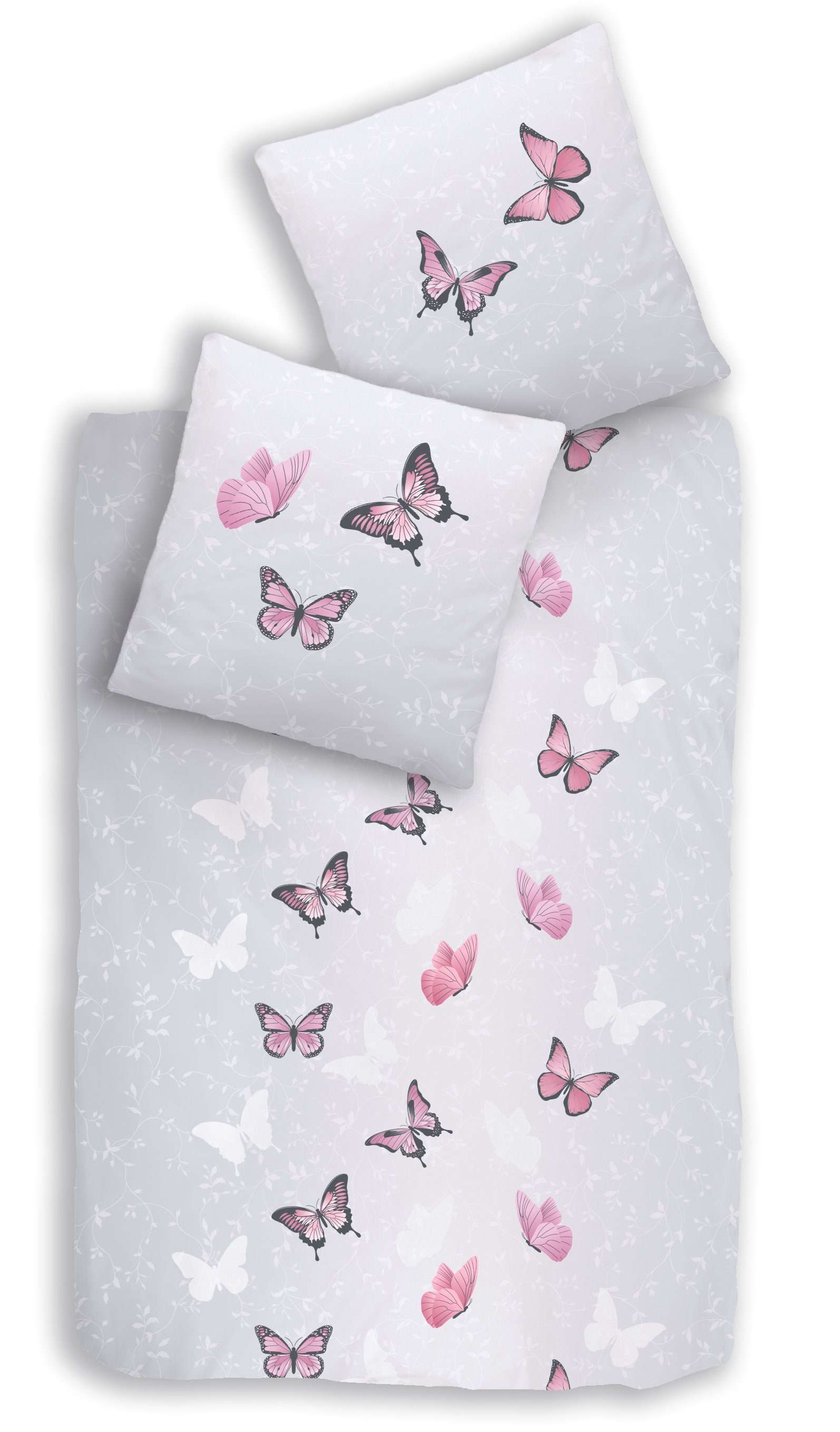 Bettwäsche »Schmetterling Bettwäsche 135x200 + 80x80 cm, 100 % Baumwolle in  Renforcé, Fly Sweet Butterfly Mädchenbettwäsche«, MTOnlinehandel online  kaufen | OTTO