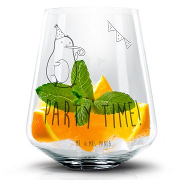 Mr. & Mrs. Panda Cocktailglas Avocado Party Zeit - Transparent - Geschenk, Vegan, Cocktail Glas, Co, Premium Glas, Personalisierbar