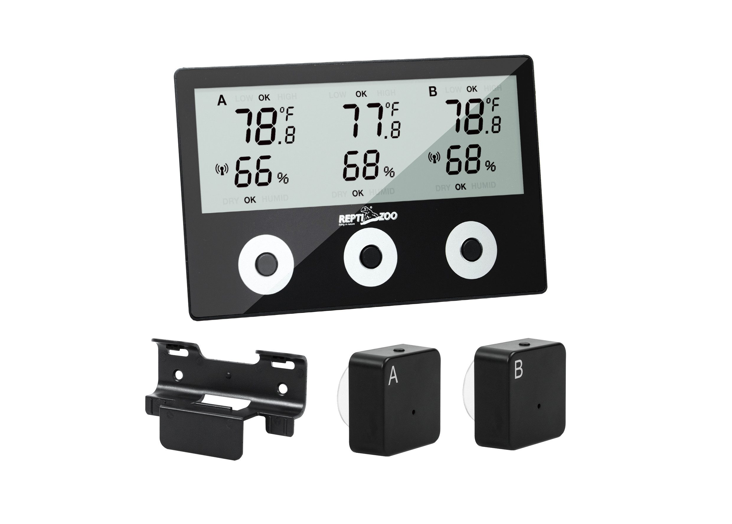 Terrarium Reptizoo Wireless 3-Channel Thermo Hygrometer WEEE RegNr. 82392108