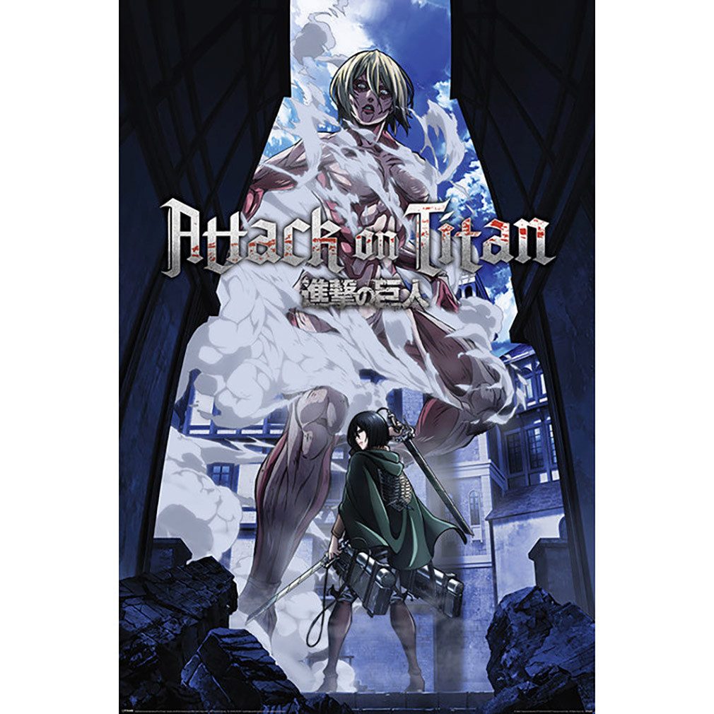 Attack on Titan Poster Female Titan Approaches, Manga Anime Plakat Wanddekoration