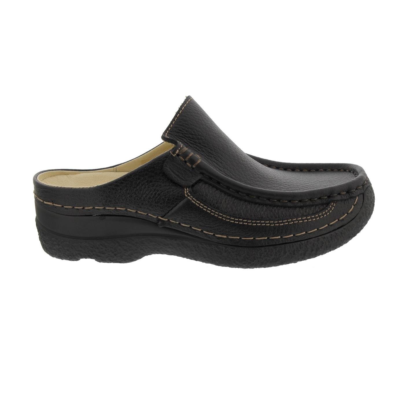 WOLKY Wolky Roll Slide, Printed leather, black, Clog 0620270-000 Clog günstig online kaufen