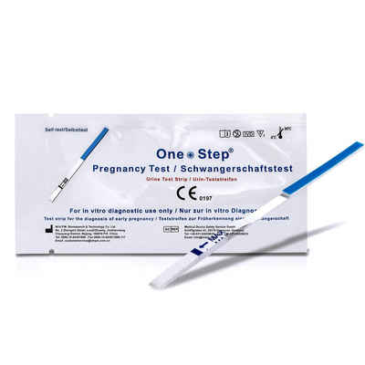 One+Step Schwangerschaftstest ultraempfindlicher Schwangerschaftstest Urintest – Frühtest 10 miu/ml, 20-St., Frühtest 10 miu/ml