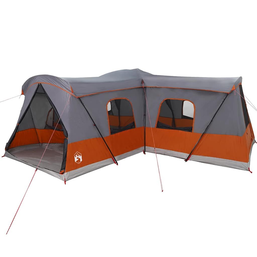 vidaXL Gruppenzelt Zelt für 16 Personen Grau und Orange 680 x 510 x 210 cm, (1 tlg)