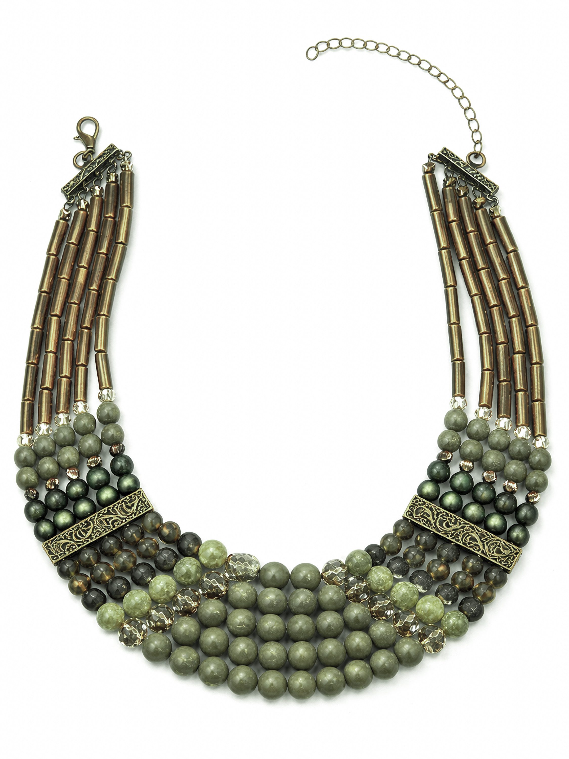 COLLEZIONE ALESSANDRO Statementkette Eugenie, mit Glasschliffperlen
