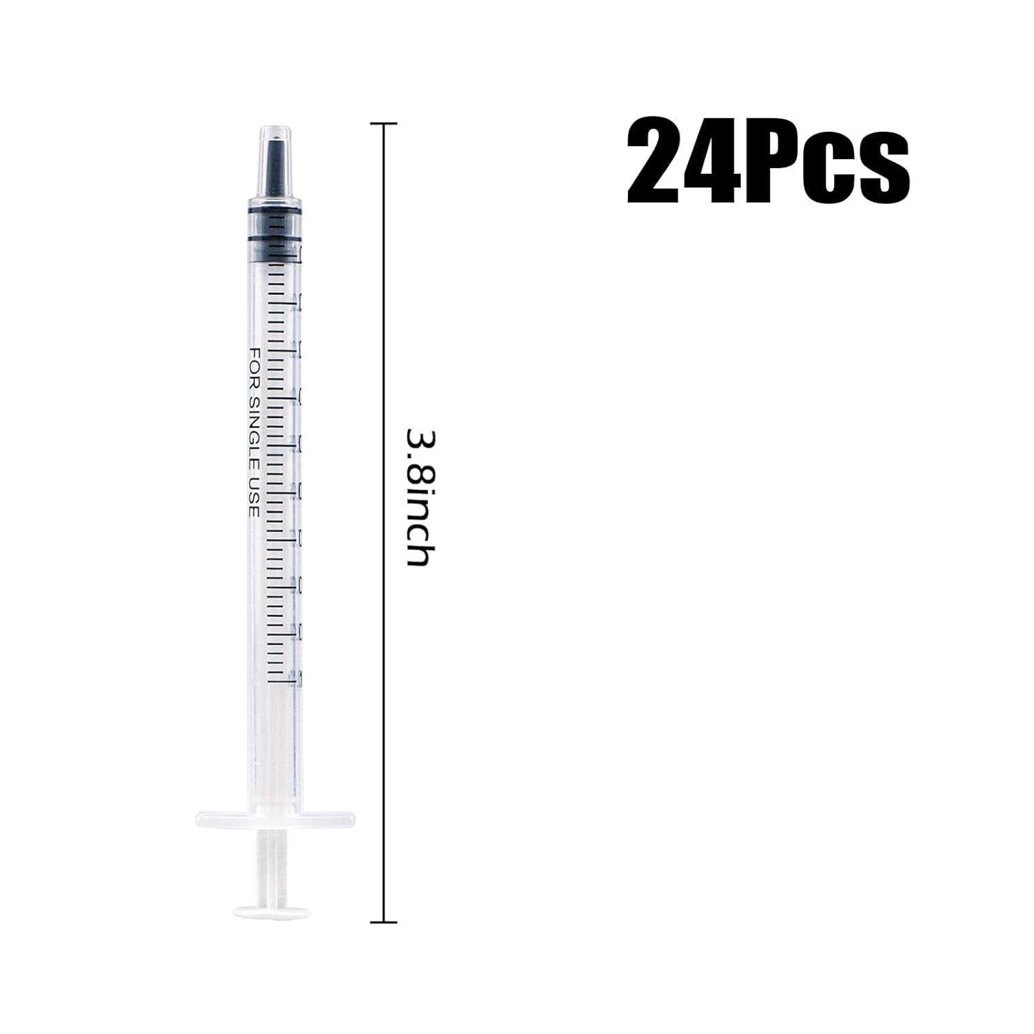 FELIXLEO Lernspielzeug 1ml Spritzen Kunststoff mit Kappe Dosierspritze (48-St) – Bild 2 von 5