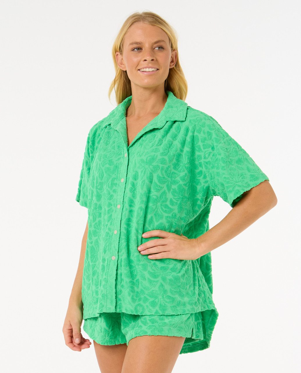 Rip Curl Kurzarmhemd Las Dalias Terry Hemd