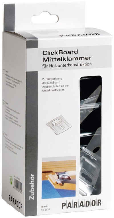 PARADOR Mittelklammer »ClickBoard«, 50 Stk., inkl. 50 Holzschrauben