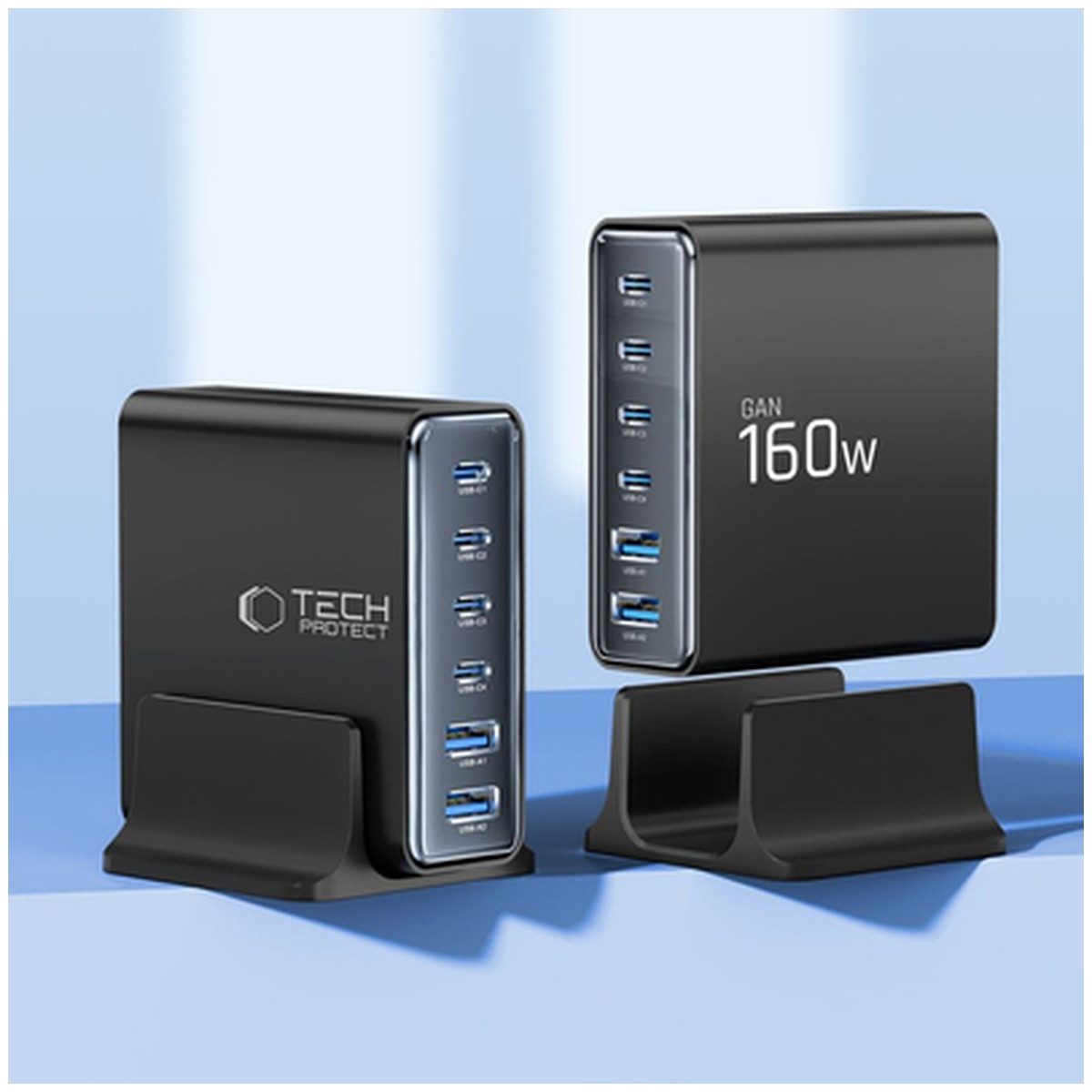 TECH PROTECT Tech Protect DC160W GAN 6 Port 160W WandLadegerät Smartphone-Ladegerät