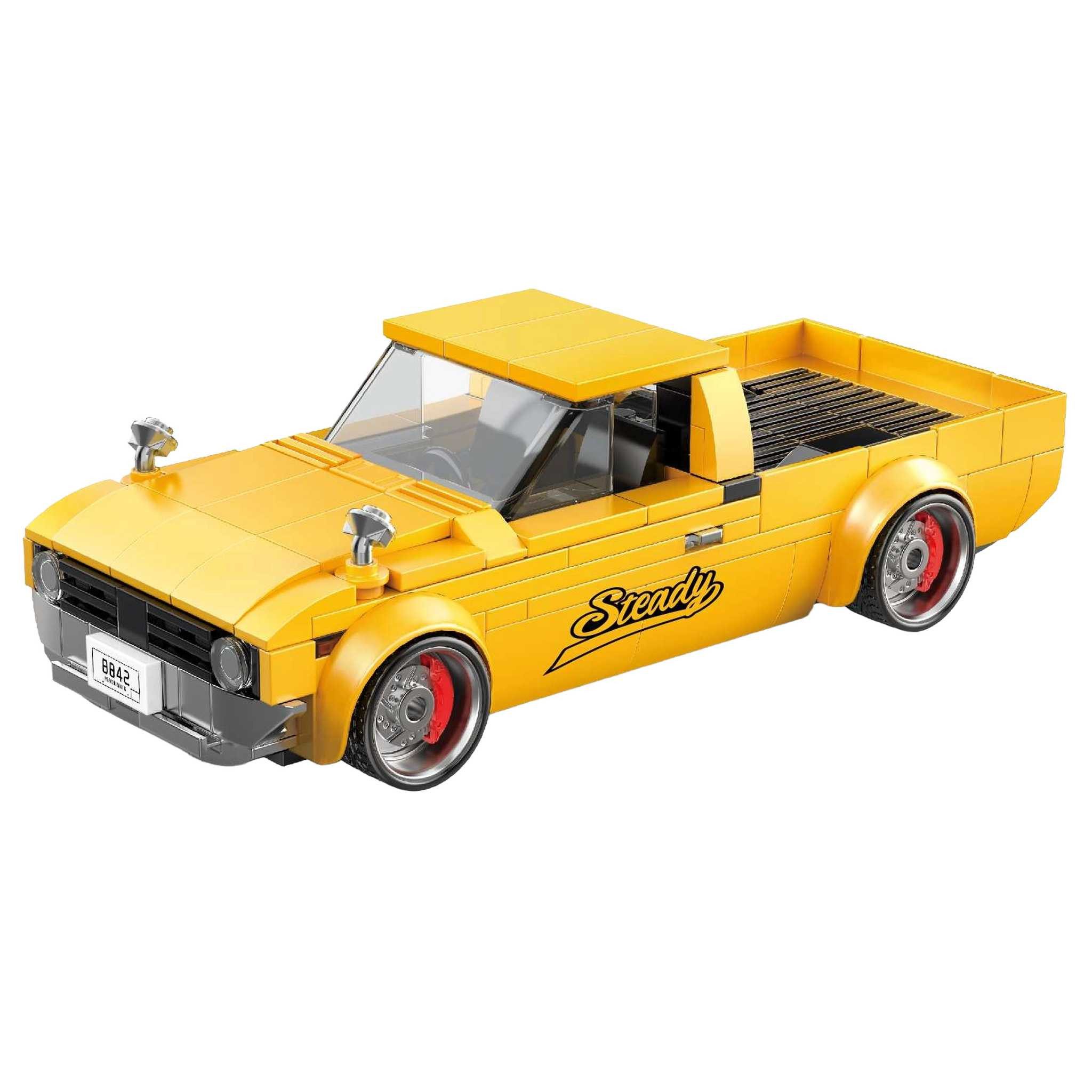 Happy Build PB8842 - Gelber Pickup-Truck (Happy Build) Spielbausteine