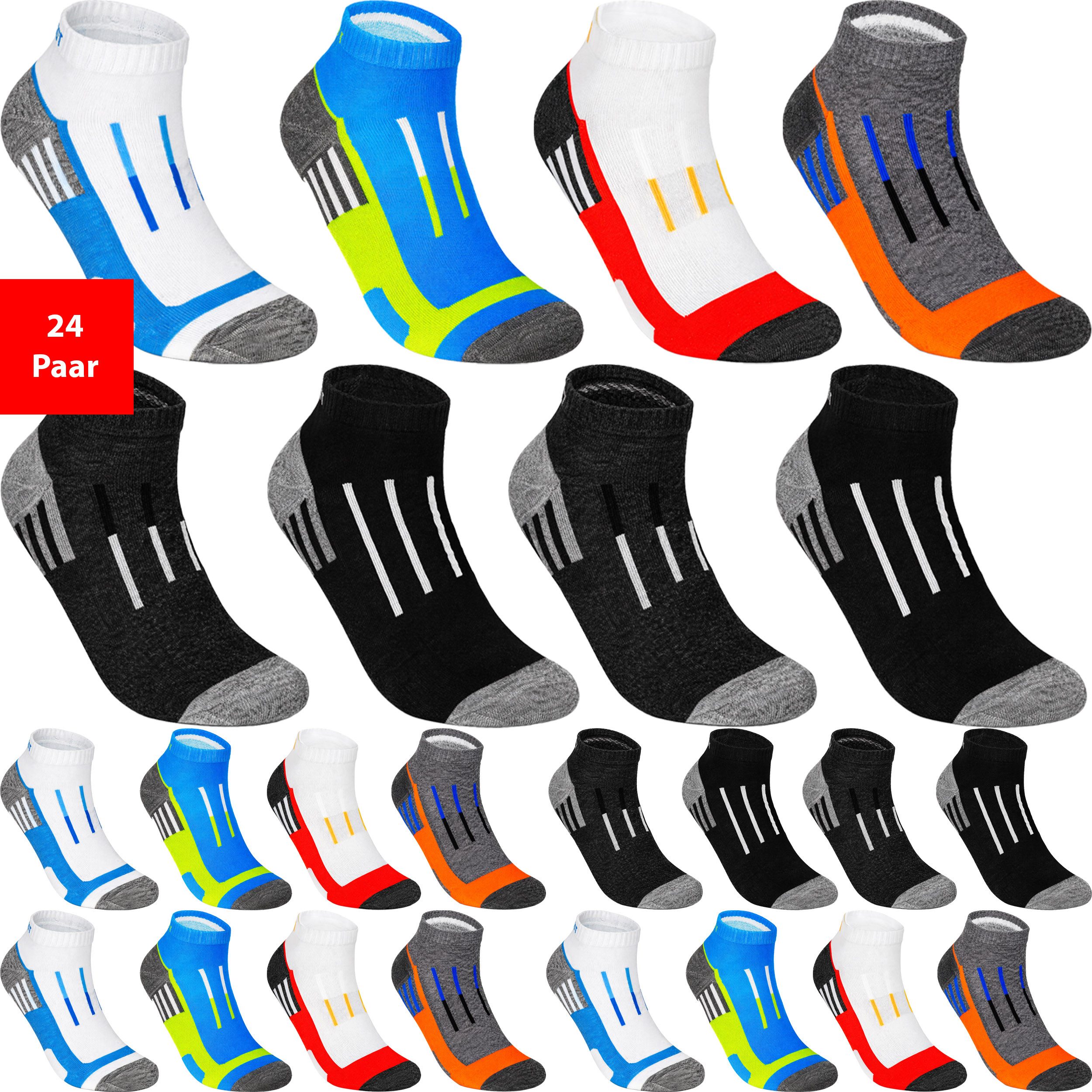 Sneakersocken Sneaker Socken Herren & Damen Kurz Baumwolle Sport Komfortbund