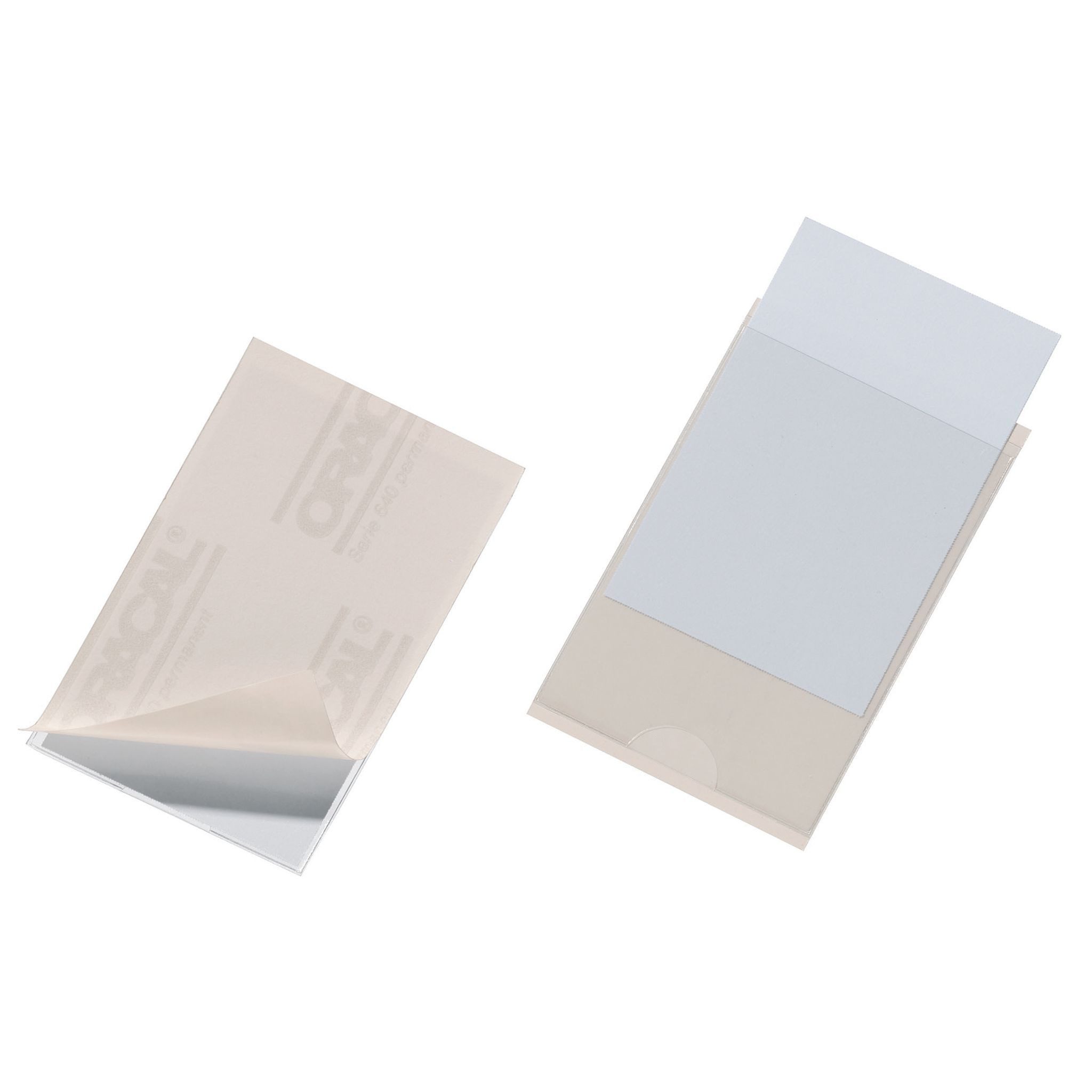 Dokumententasche Durable Klebetasche Pocketfixtr 100St 57x90mm Visitenkartenformat