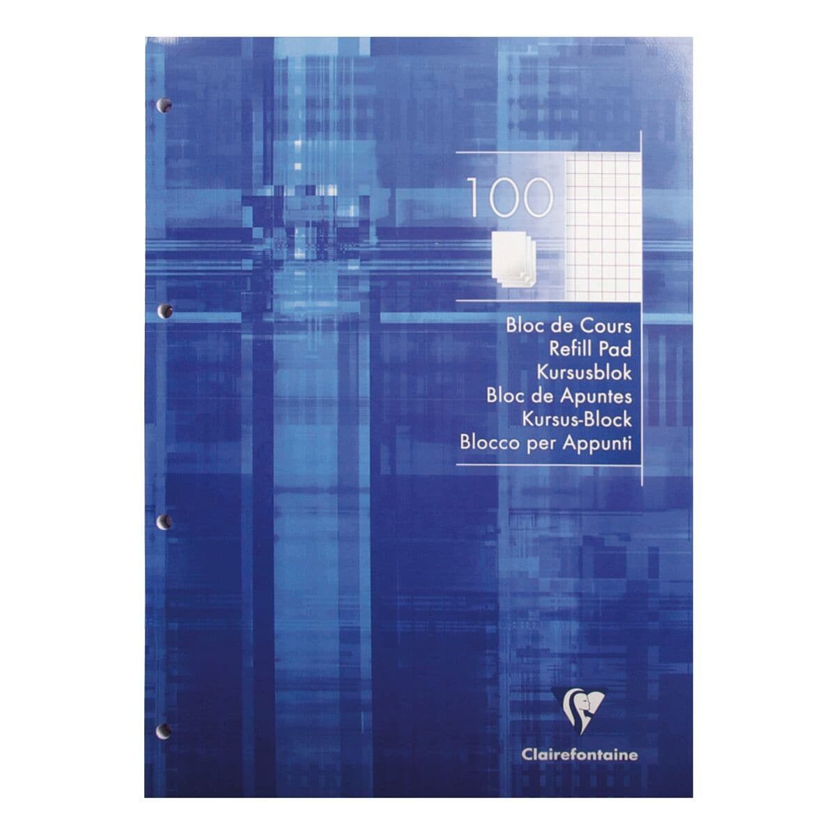 CLAIREFONTAINE Notizblock 5816C, kariert, A4, 4-fach Lochung
