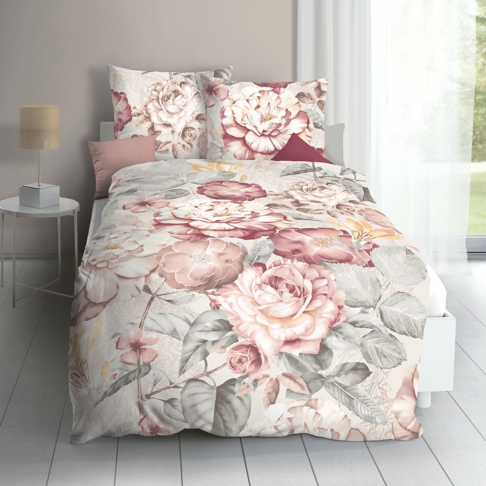 Kaeppel Bettwäsche Bettwäsche "Serena", Mako-Satin, Blumen günstig online kaufen