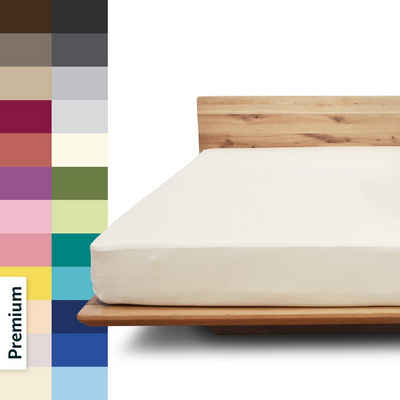 Spannbettlaken Premium, JONA SLEEP, Gummizug: 95 % Baumwolle, rundum - robuster Multi-Stretch Gummi, wirft keine Falten und verrutscht nicht - optimale Passform, Bettlaken