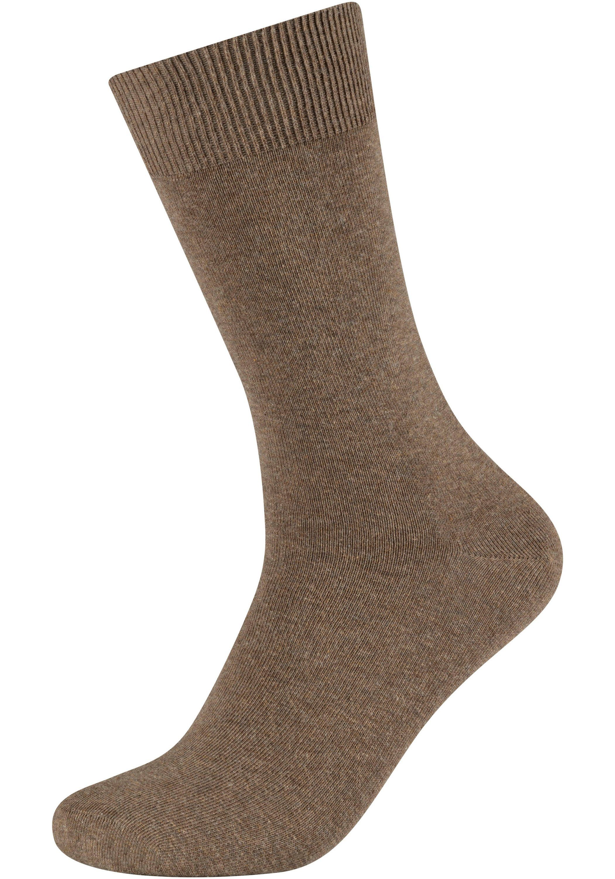 Camano Socken Zehenbereich (Packung, verstärkter Langlebig: Fersen- braun 9-Paar) und