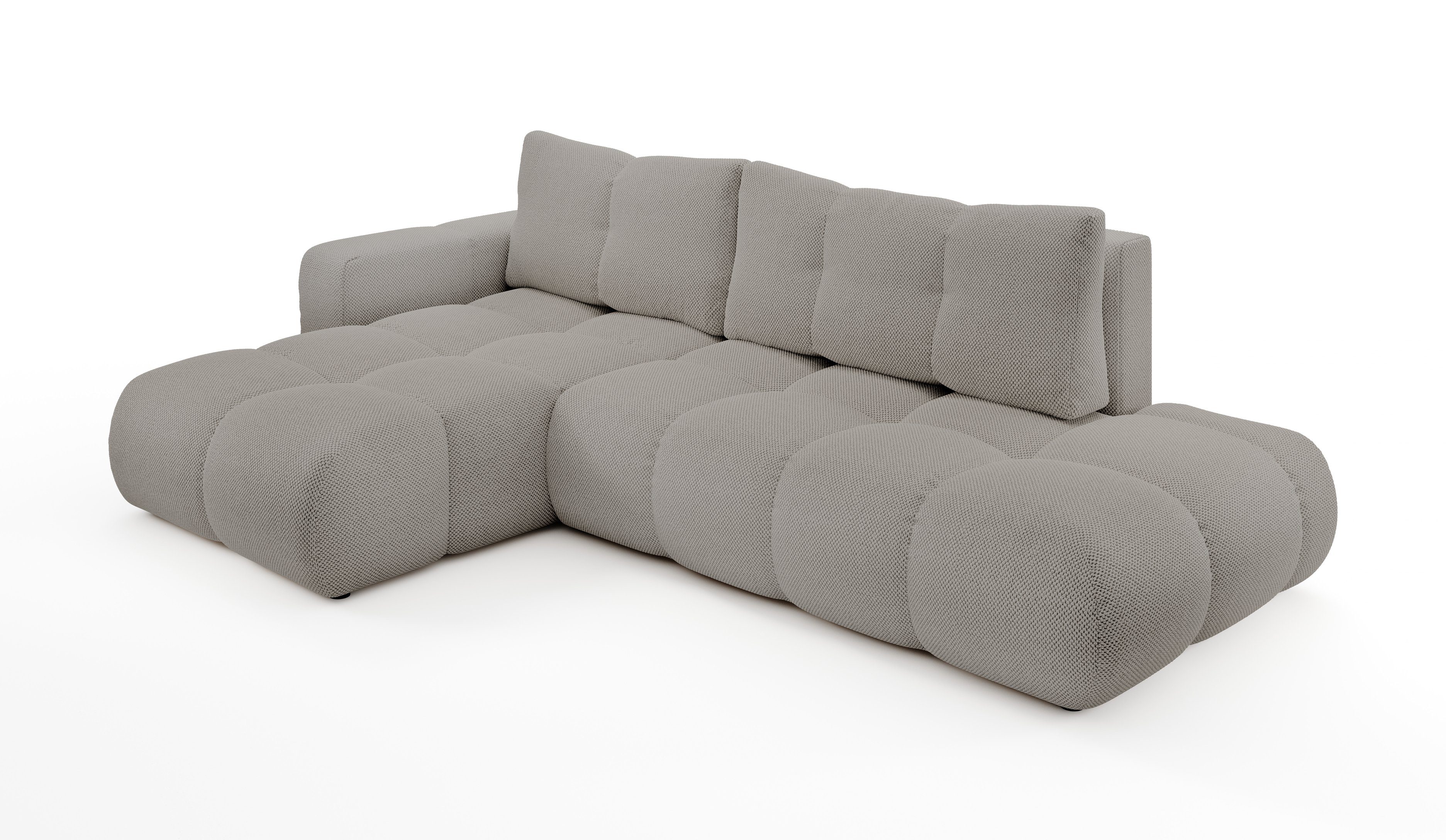 MOEBLO Ecksofa Sohan, L-förmige Wohnlandschaft mit Schlaffunktion & Bettkasten, Komfortable Polsterecke - mit Ottomane - Eckcouch Wohnlandschaft Sofa mit Ottomane Eckgarnitur Polsterecke, (BxHxT):288x90x176cm