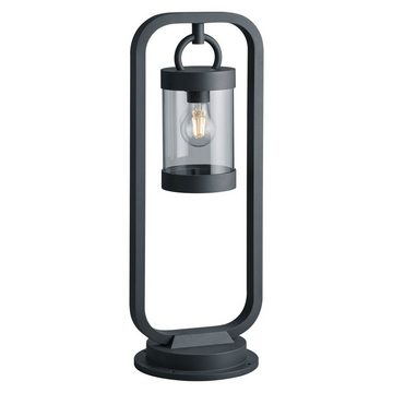 etc-shop LED Außen-Stehlampe, Leuchtmittel inklusive, Warmweiß, Farbwechsel, Außen Steh Leuchte FERNBEDIENUNG ALU Garten Hof Lampe DIMMBAR im Set