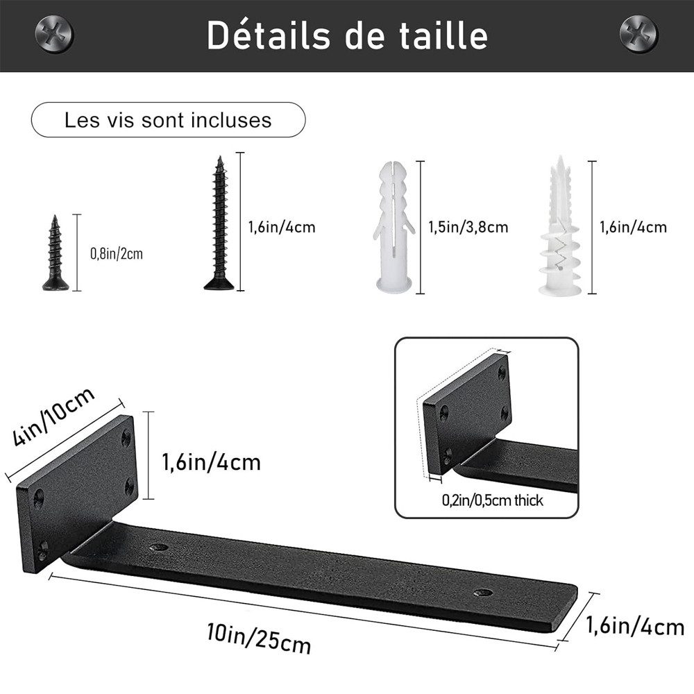 NUODWELL Wandregalhalter 4 Stück Regalhalterung, Schwebend Regal Wandhalter günstig online kaufen