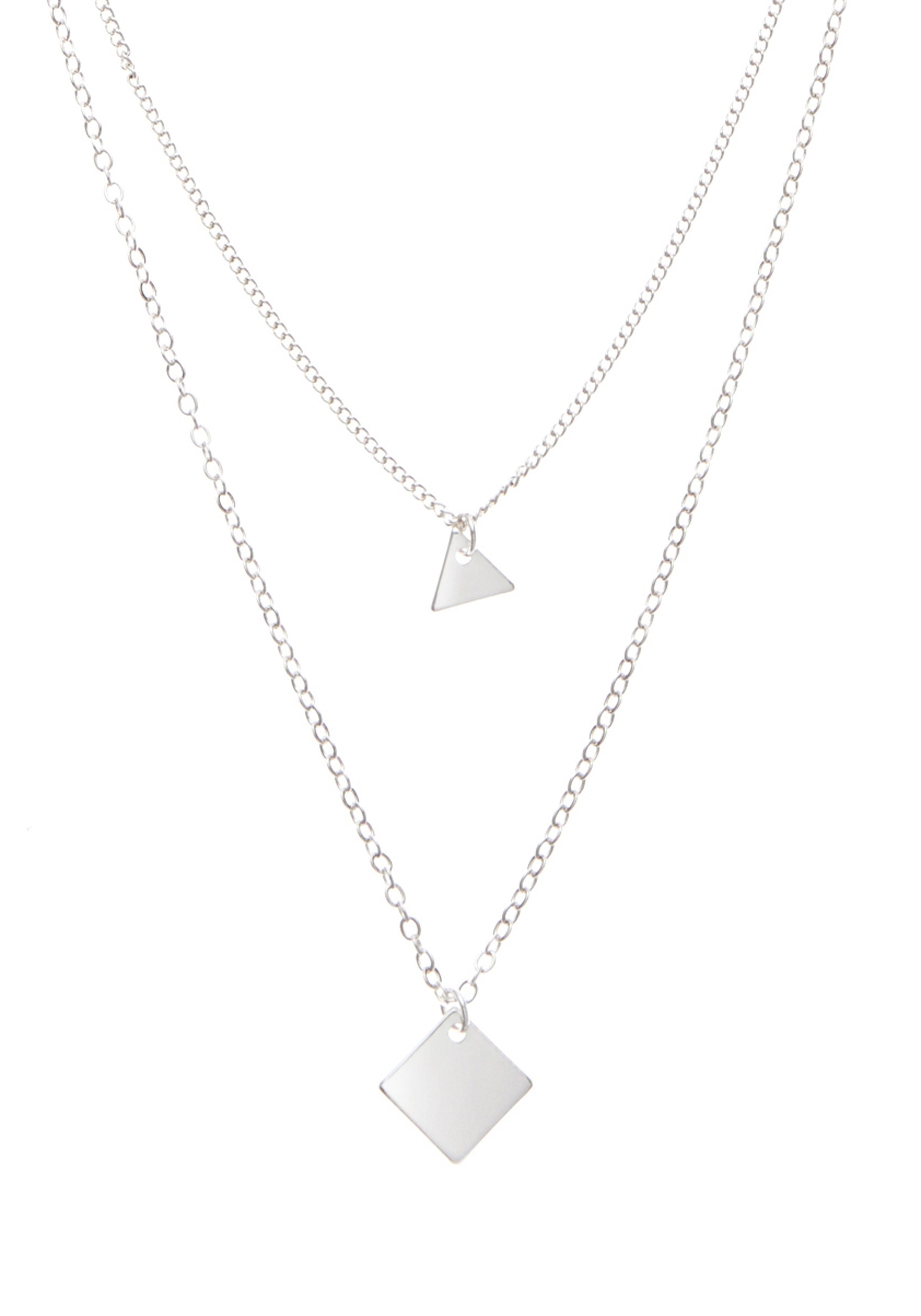 LASCANA Kette mit Anhänger Halskette, mehrreihige Halskette, geometische Anhänger. € 18,99