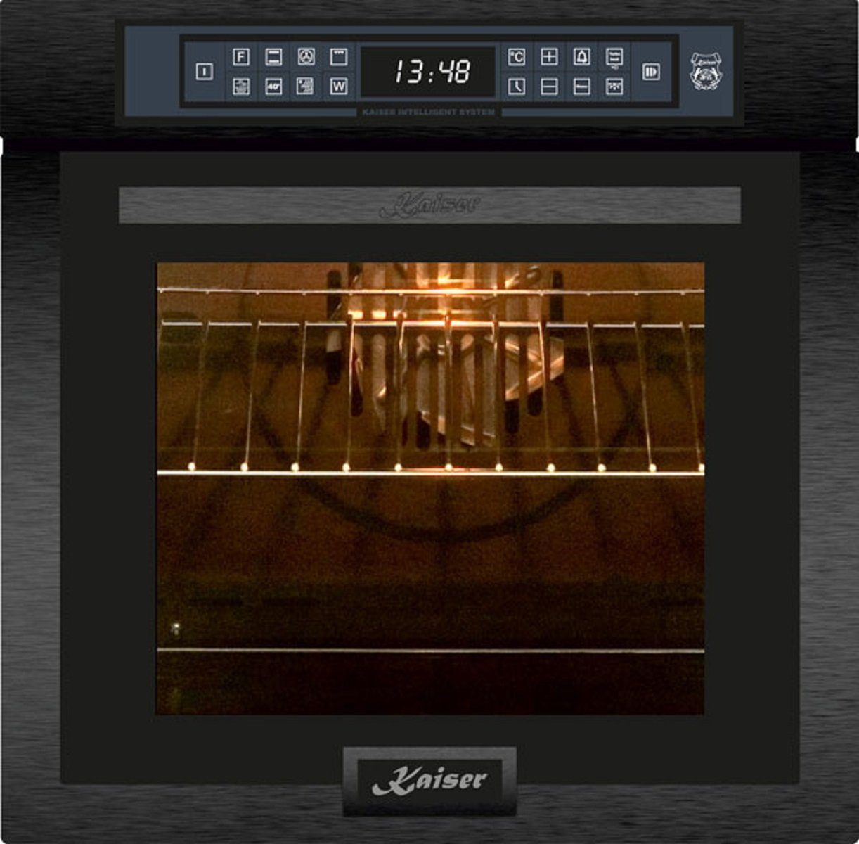 Kaiser Küchengeräte Backofen-Set Herd Set Autark Einbaubackofen,79L 15 Fkt. Grill Air fryer Full Touch mit Induktionskochfeld 90 cm TFT Display EH 6306 RS+KCT 9140 FI .., mit 1-fach-Teleskopauszug