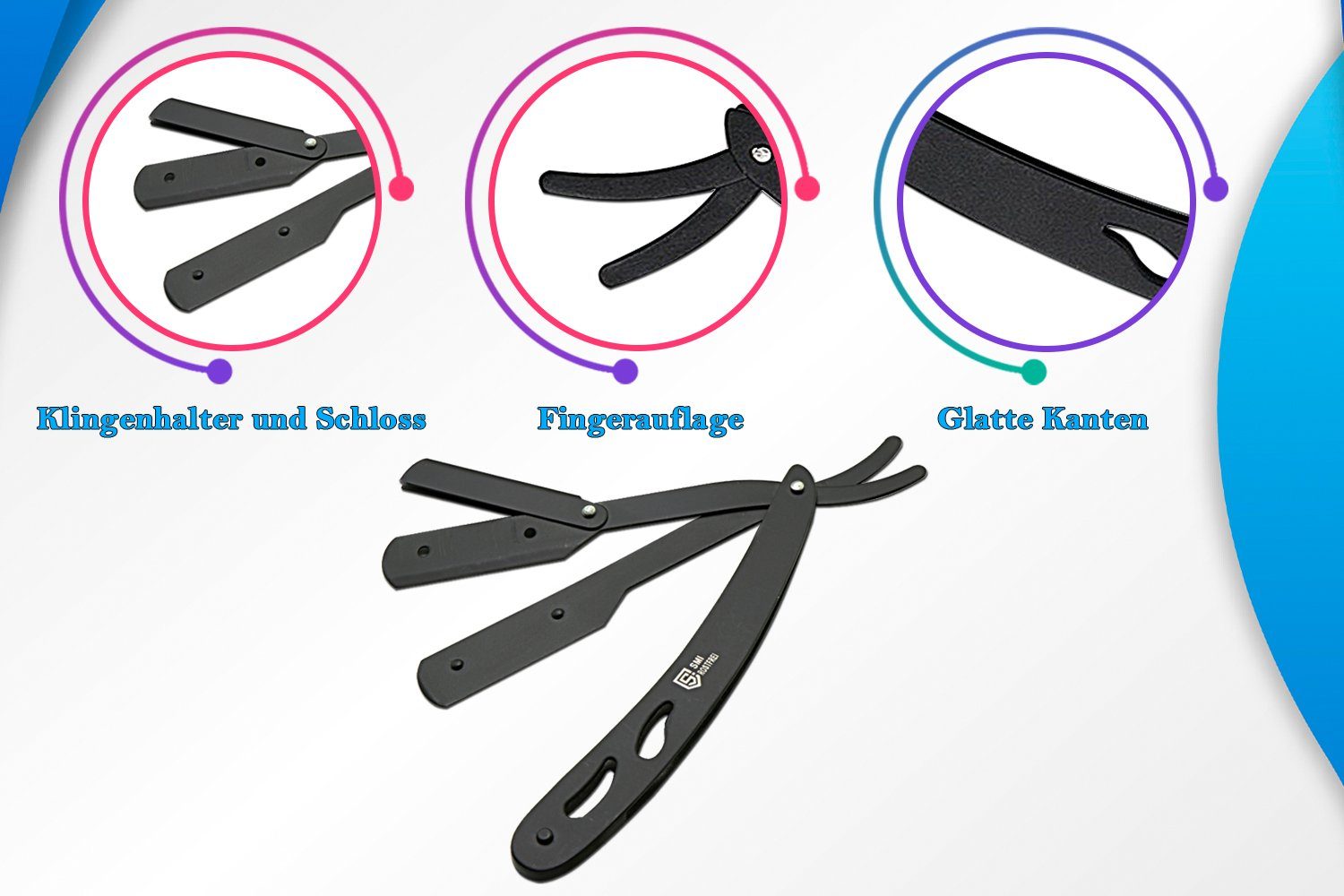 SMI Rasiermesser Rasiermesser Wechselklinge Herren Barber Bartrasierer, mit günstig online kaufen