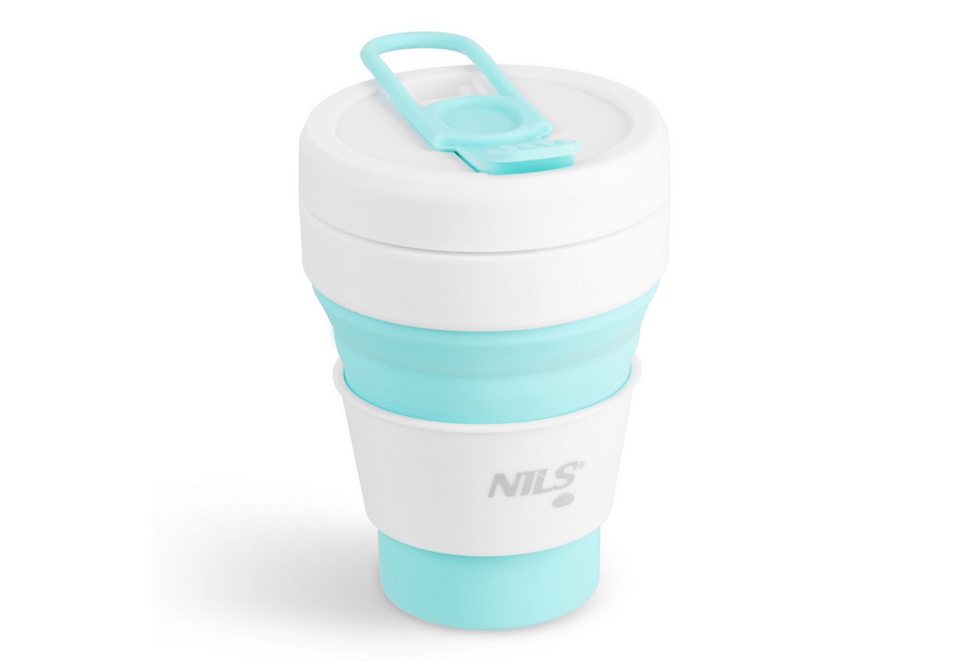 NILS CAMP Becher Silikon Faltbecher To-Go-Becher, leicht & platzsparend