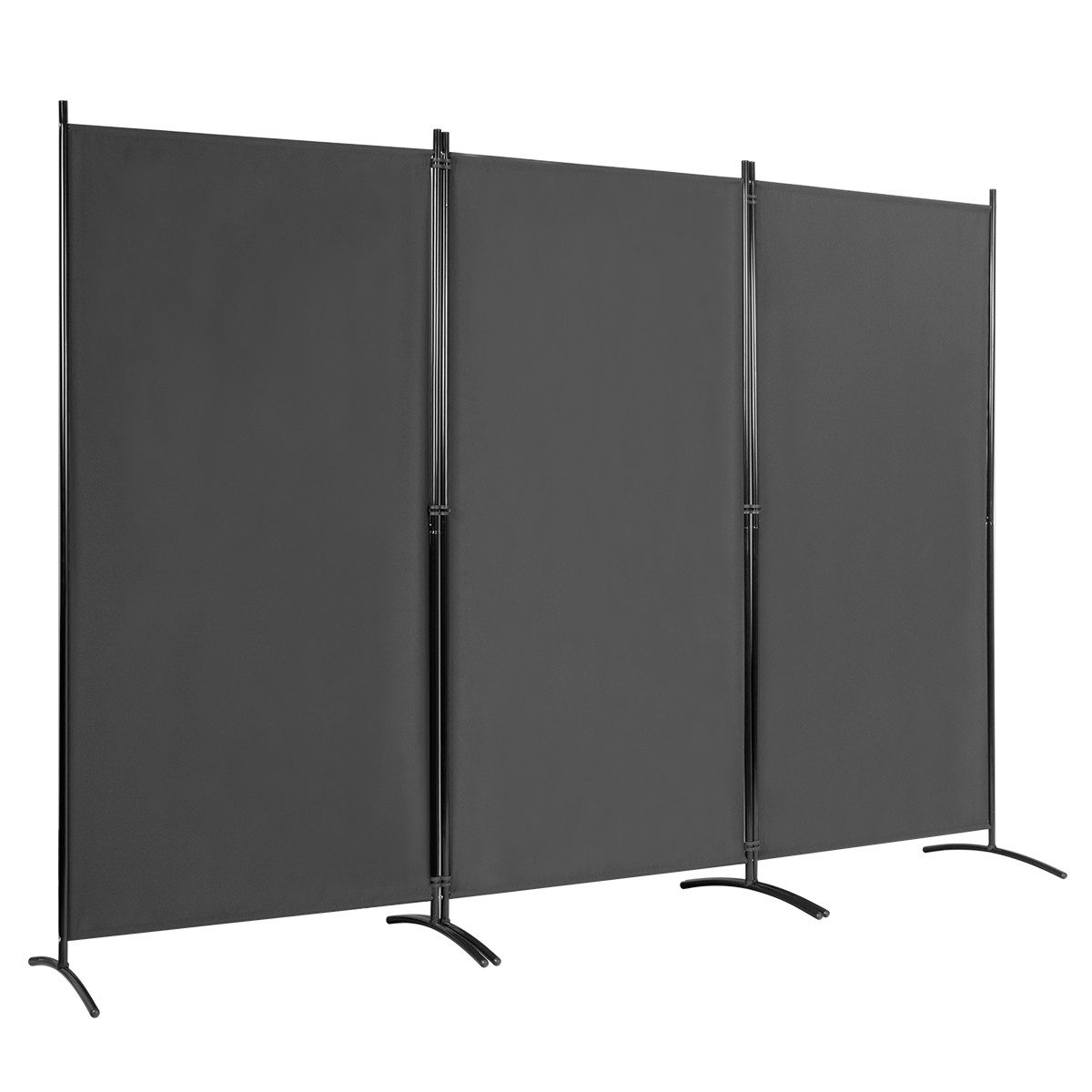 COSTWAY Paravent (3 St), mit verstellbaren Untersetzern, 260 x 183cm günstig online kaufen