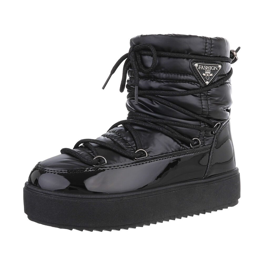 Ital-Design Damen Snowboots Freizeit Snowboots (87531793) Flach Plateaustie günstig online kaufen