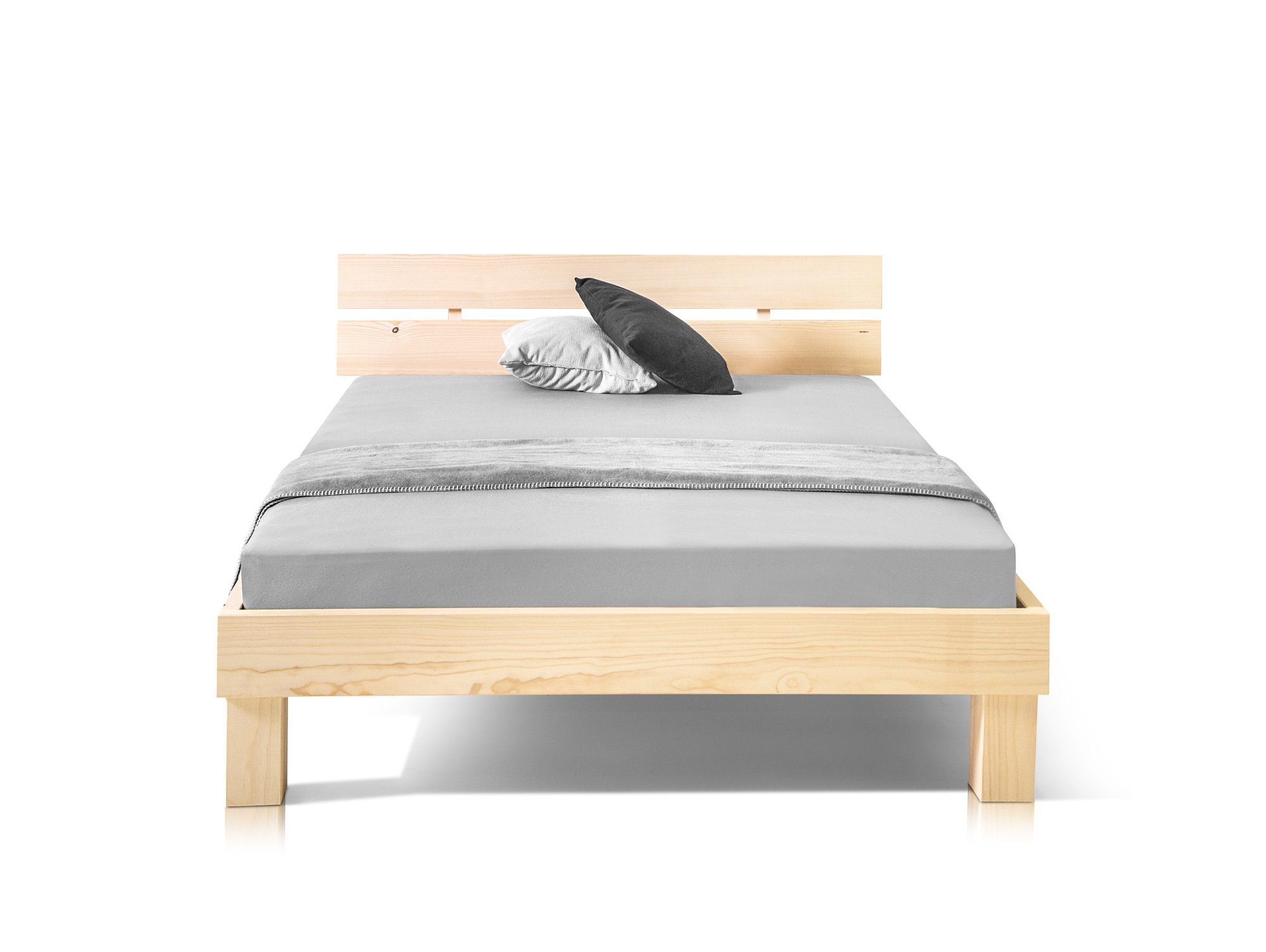 Moebel-Eins Massivholzbett, PUMBA Massivholzbett mit Kopfteil, günstig online kaufen