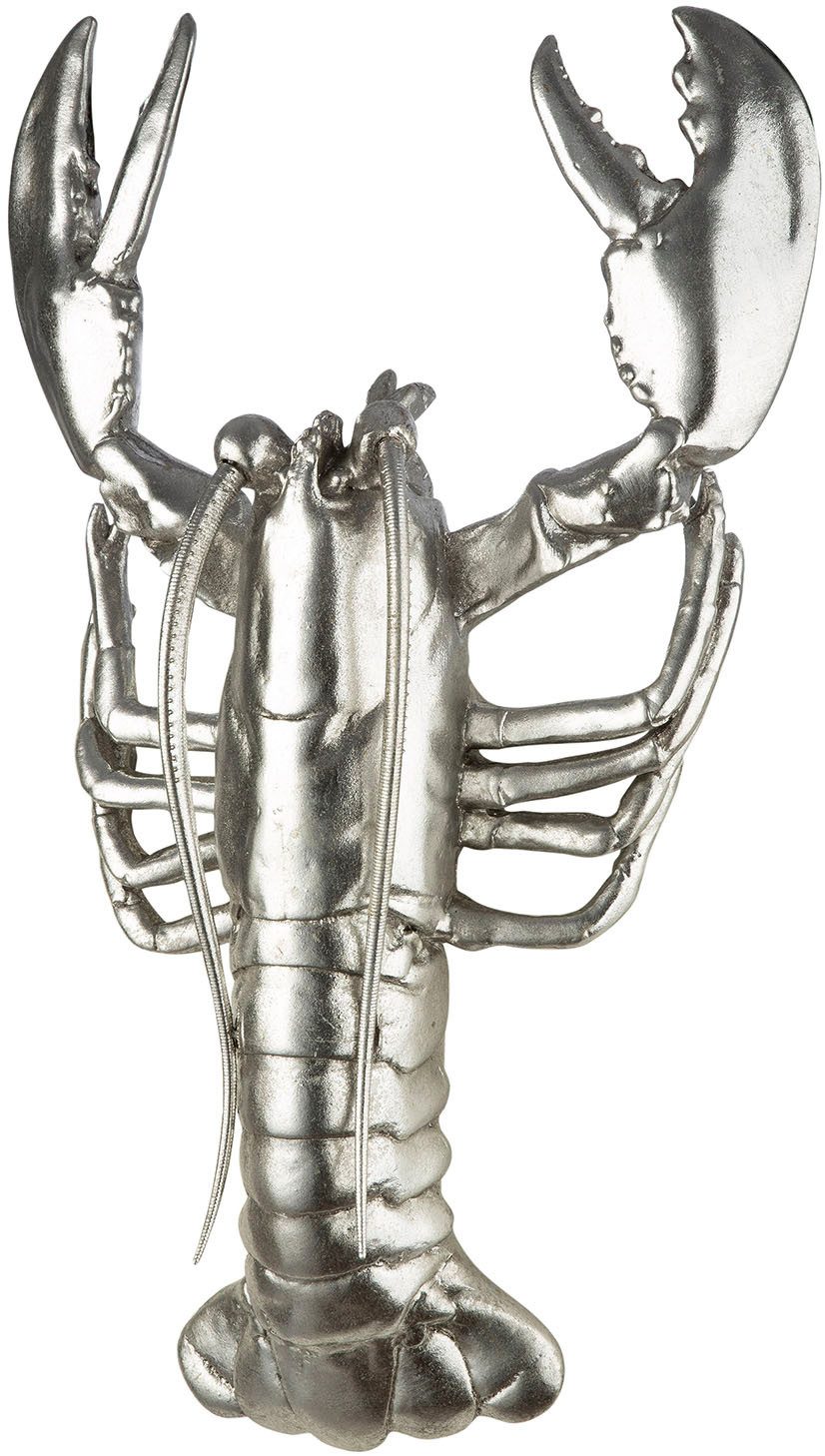 GILDE Tierfigur Figur; Wandobjekt Hummer Lobster silberfarben H. 41,5 cm (1 St)
