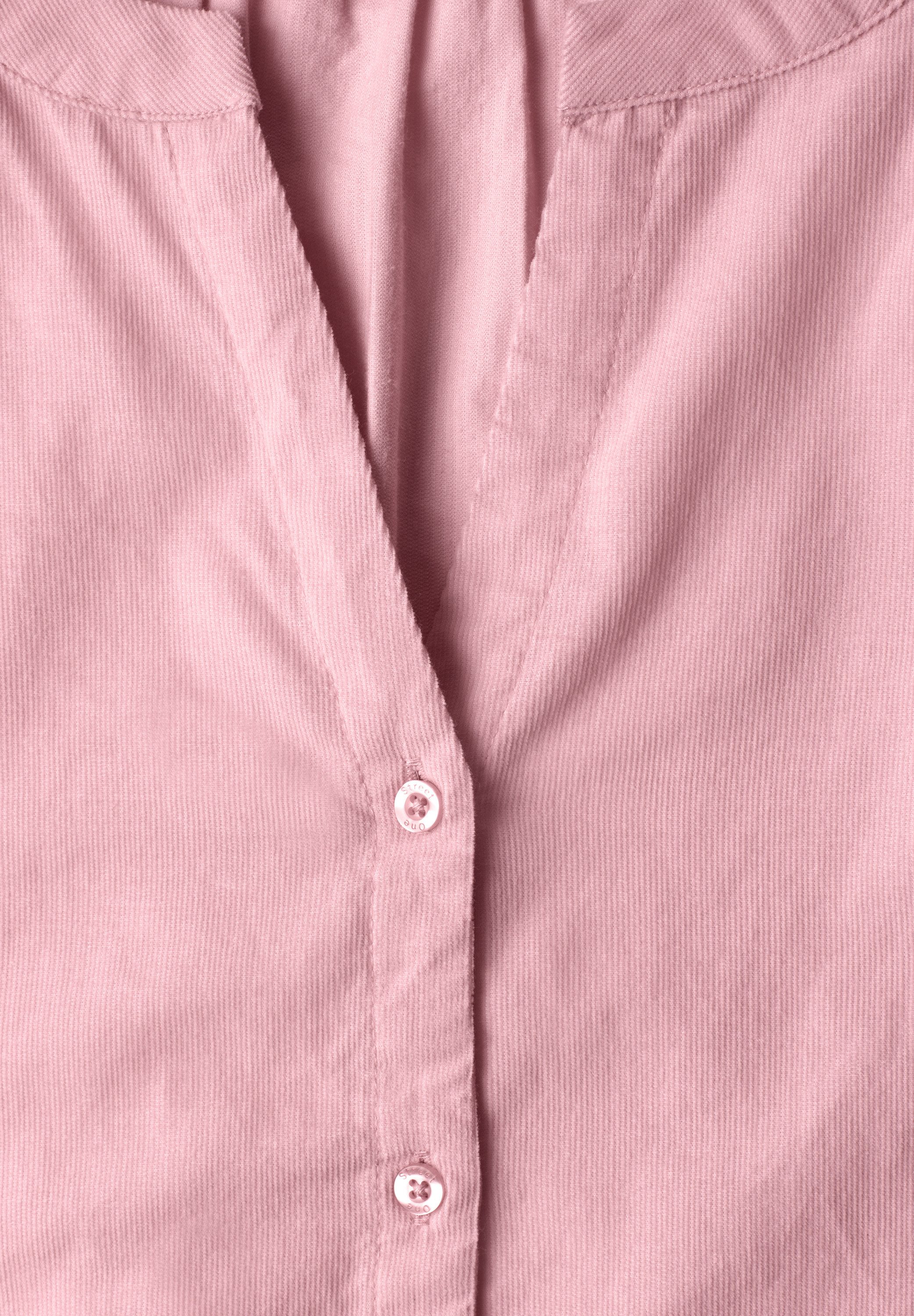 STREET ONE Shirtbluse 3/4-Arm Bluse mit Split Neck aus Cord – Bild 4 von 5