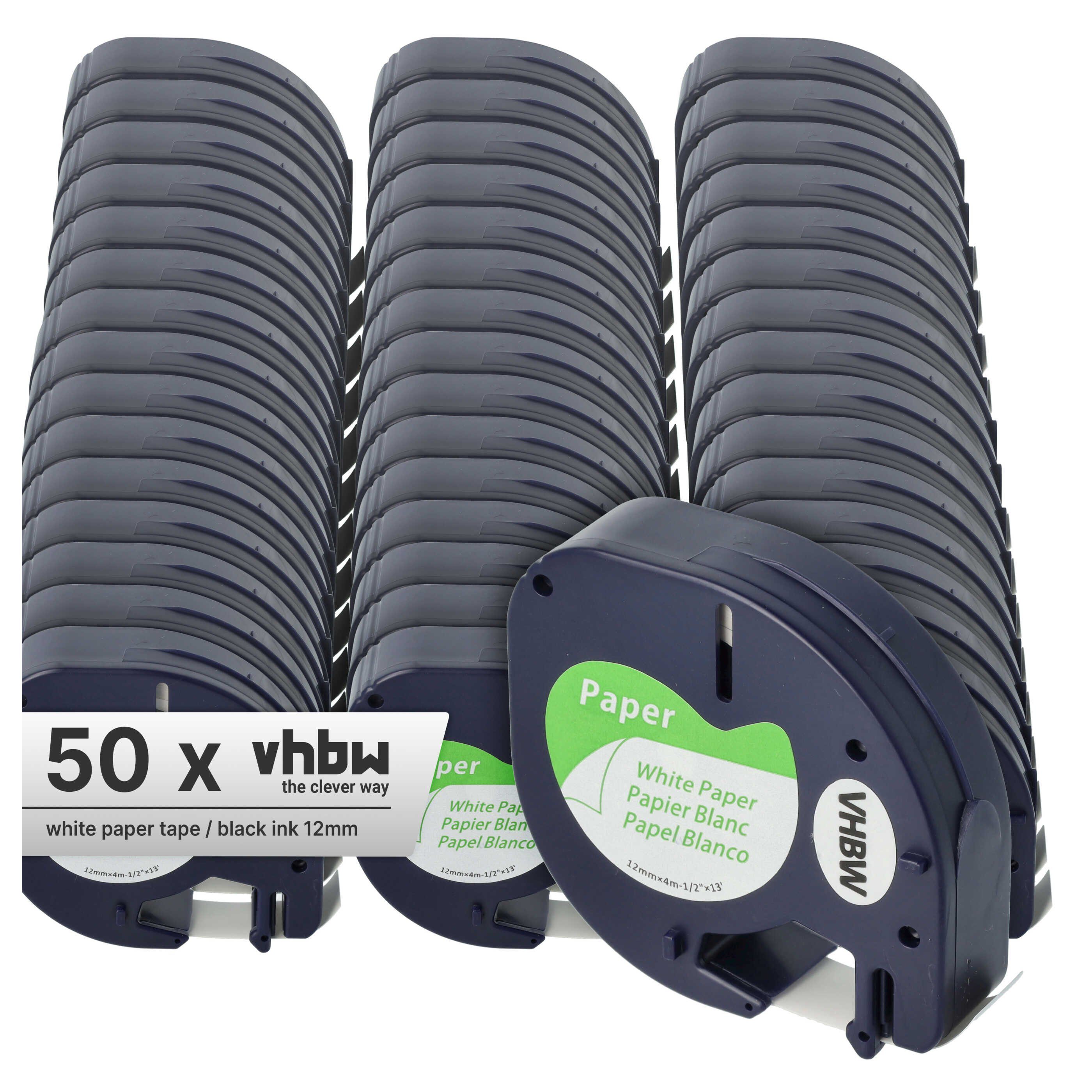 Beschriftungsband passend für Dymo LetraTag LT-100H, LT-100T, QX50, XR, 200B