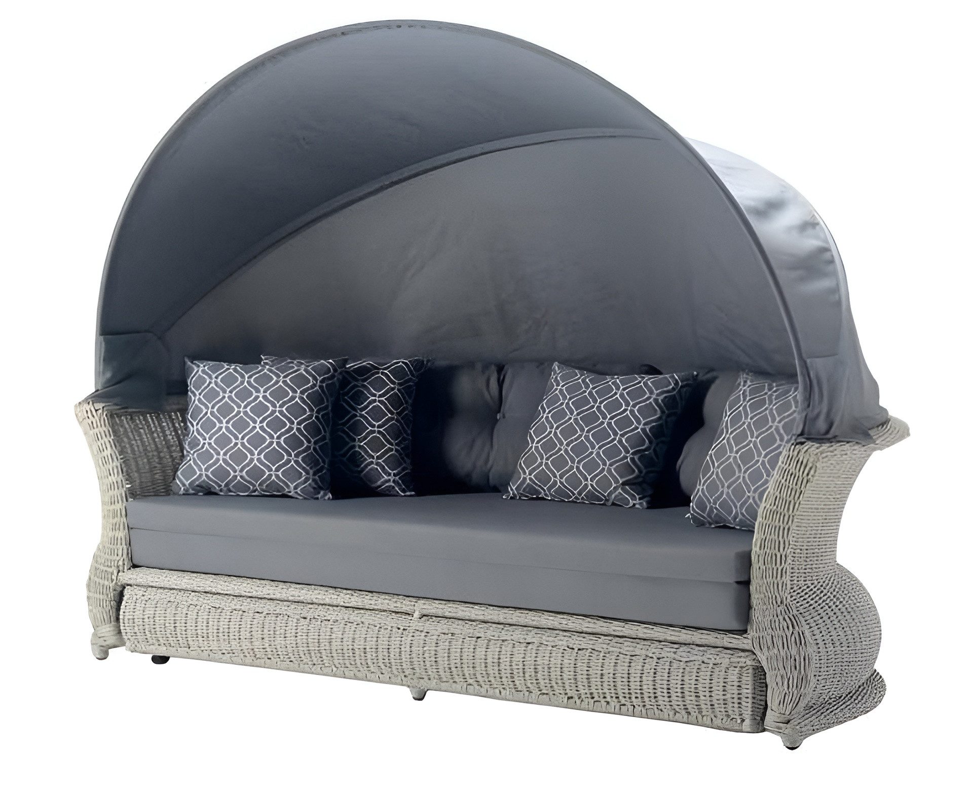 Xlmoebel Gartensofa Hochwertiges Gartensofa in Grau mit Designer-Design für Terrassen, Hergestellt in Europa