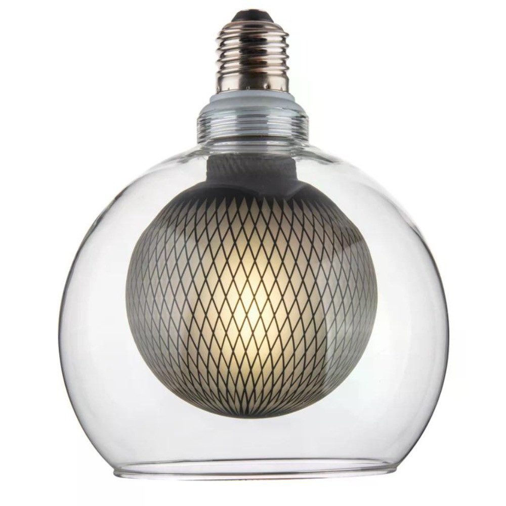 ENOVALITE LED Dekolicht Filament Leuchtmittel BUBBLE MESH, LED fest integriert, Warmweiß, E27 Dimmbar Dekoleuchtmittel