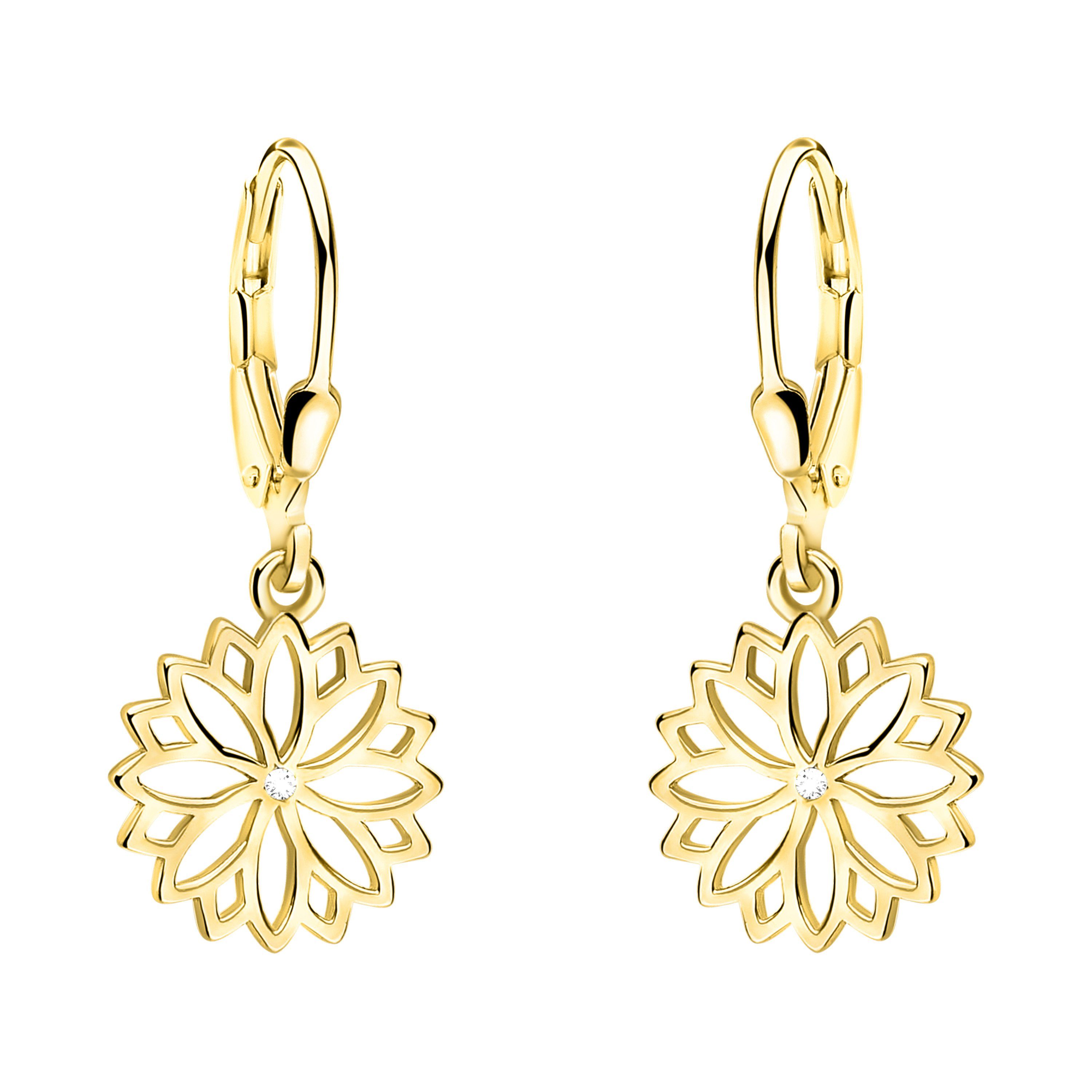 SOFIA MILANI Ohrringe Aus 925 Silber – Blumen-Kugel-Design, Rhodiniert, Mit Geschenkbox
