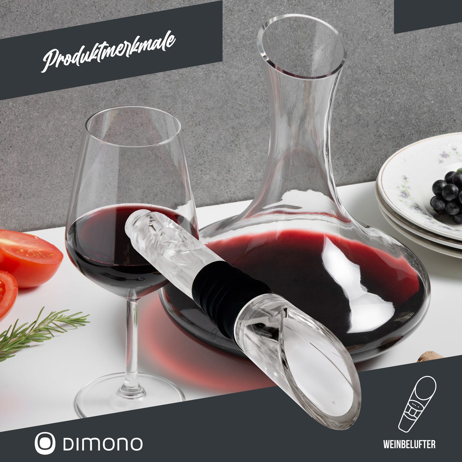 Dimono Outdoor-Flaschenkühler Wein-Kühlstab, 4-in-1 Premium Flaschenkühler