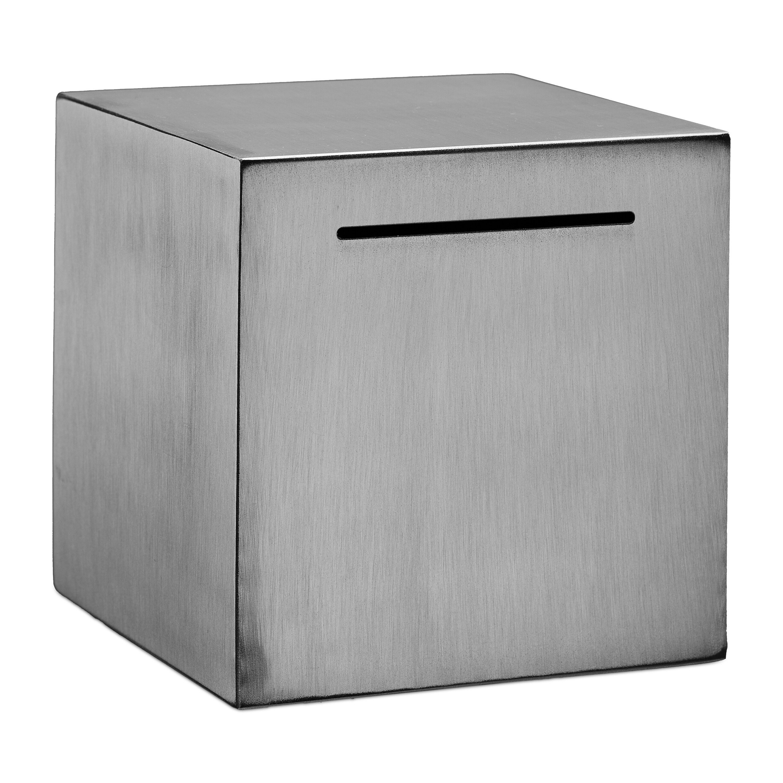 relaxdays Spardose nicht zum Öffne, silber günstig online kaufen