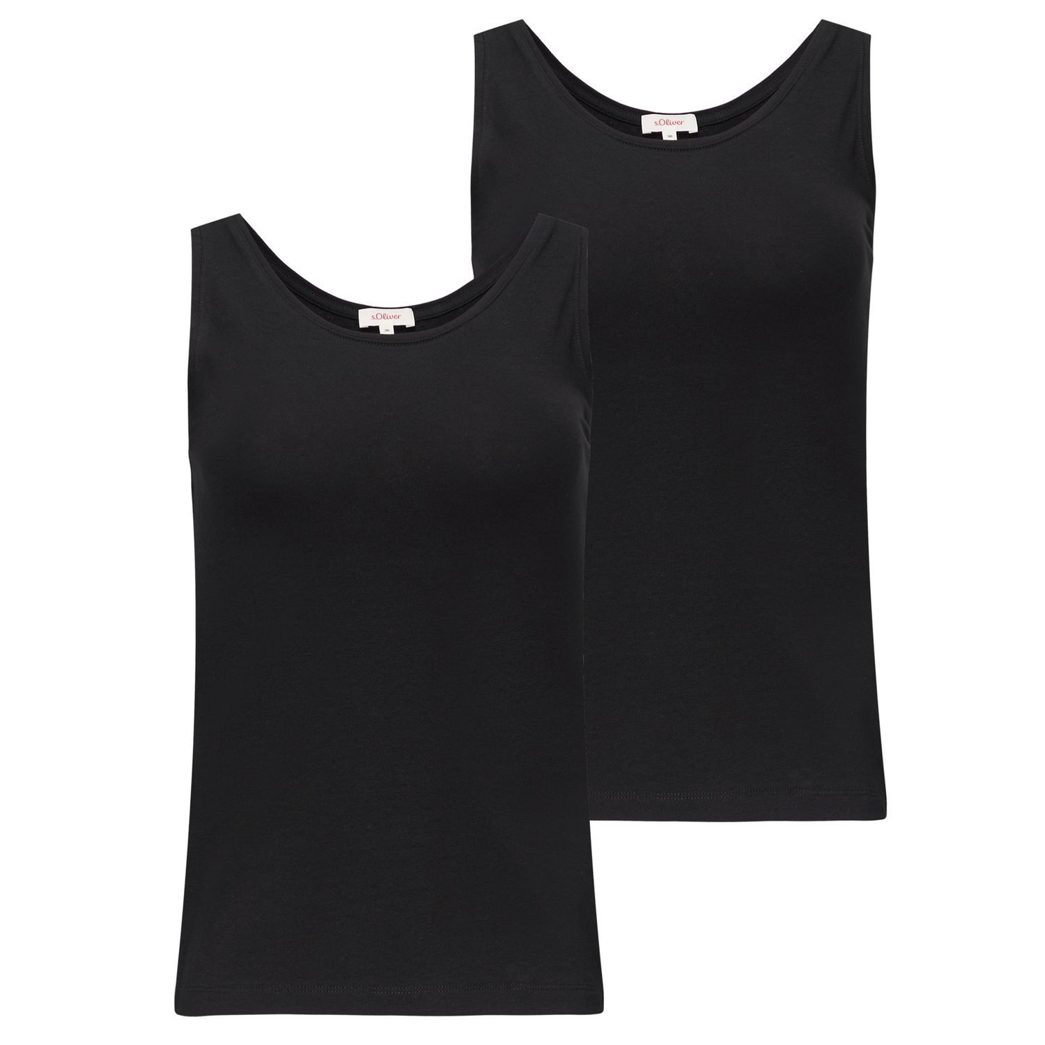 s.Oliver T-Shirt Basic-Top (2-tlg., Set) runder günstig online kaufen
