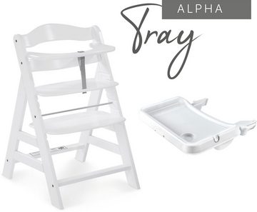 Hauck Hochstuhltablett Alpha Tray Tischaufsatz, weiß, Kunststoff, für Hochstühle Alpha+ und Beta+