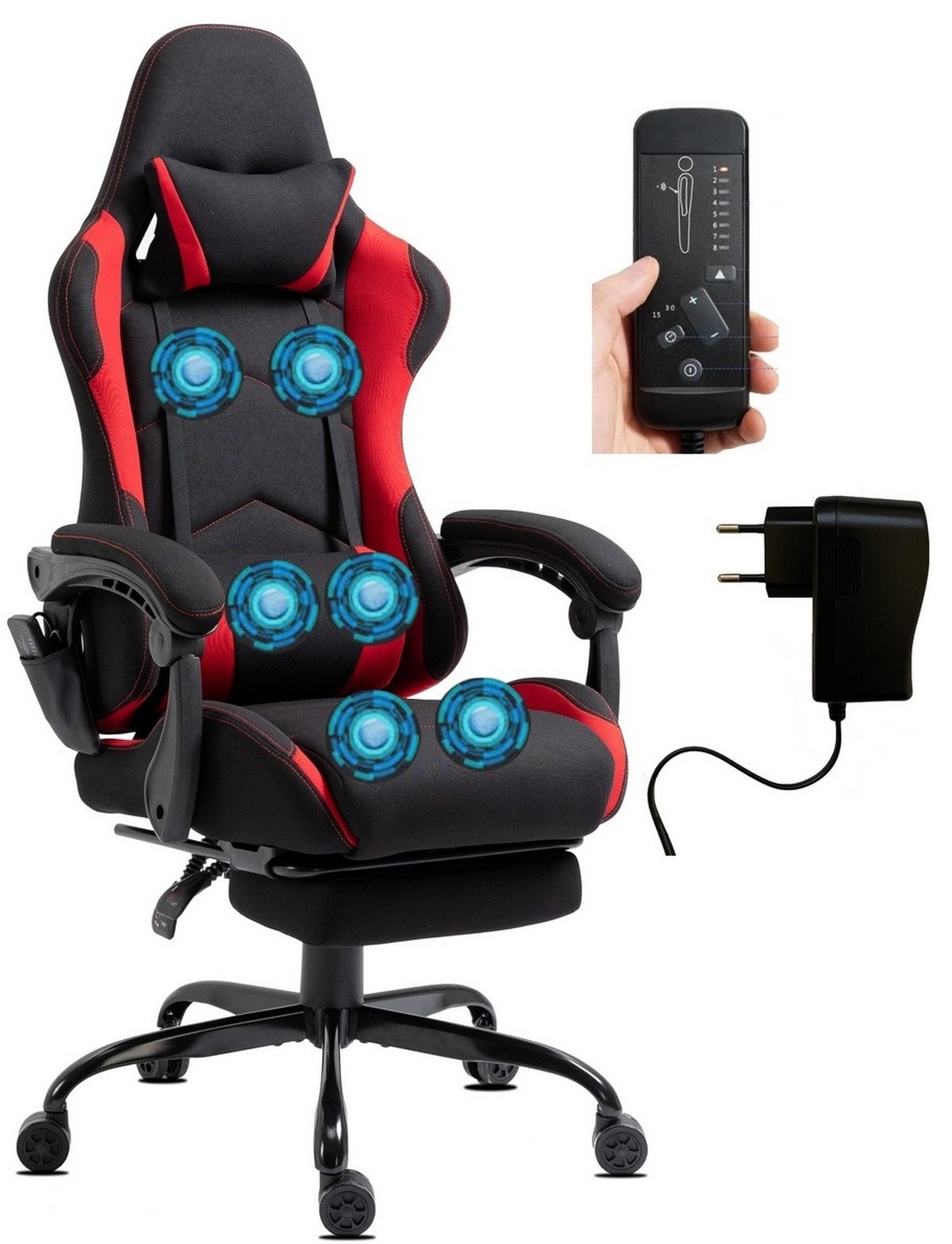 Delman Gaming-Stuhl Bürostuhl,Chefsessel Massagefunktion mit 6 günstig online kaufen